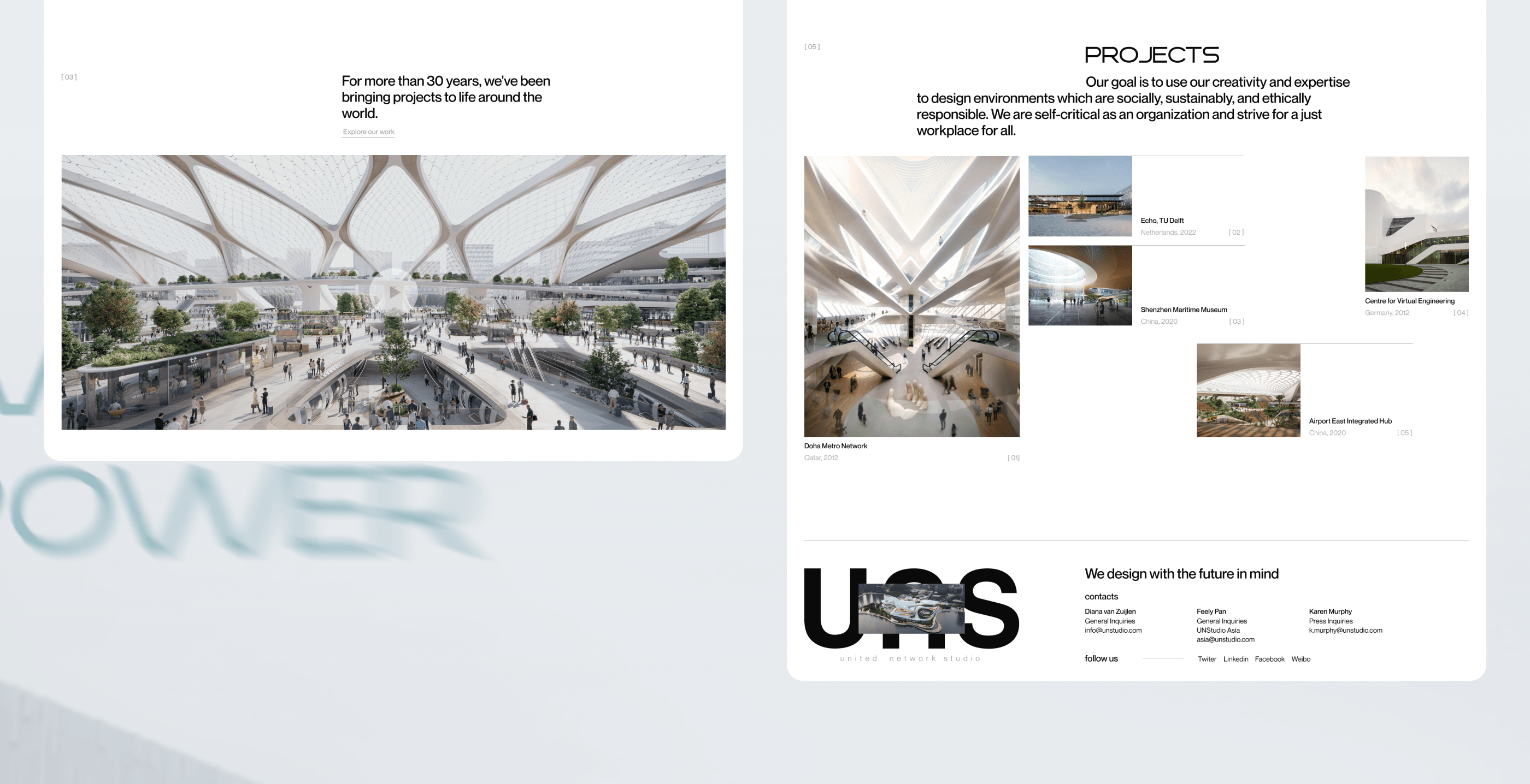 UNSTUDIO / Corporate website — Изображение №3 — Интерфейсы на Dprofile