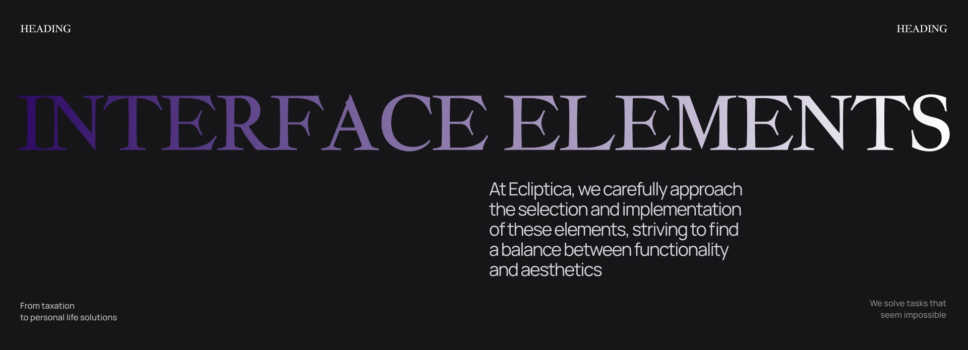Ecliptica | Брендинг и Веб-дизайн — Изображение №15 — Интерфейсы, Брендинг на Dprofile