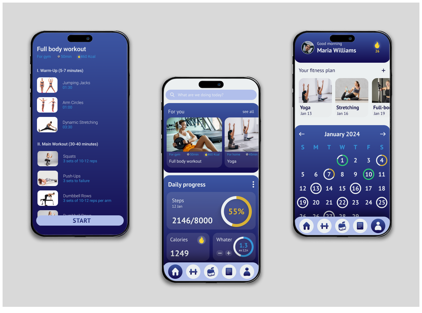 Fitness App Design — Изображение №1 — Интерфейсы на Dprofile