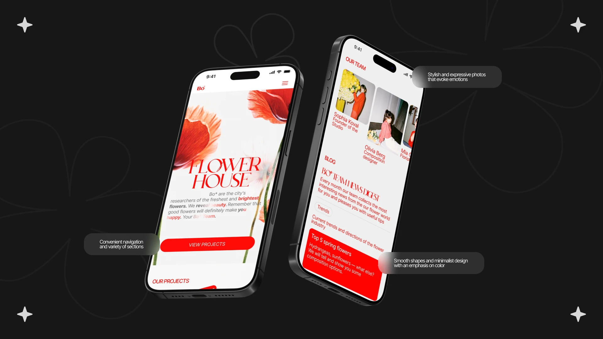 Flower Studio Bo* | Corporate Website Design — Изображение №4 — Интерфейсы, Брендинг на Dprofile