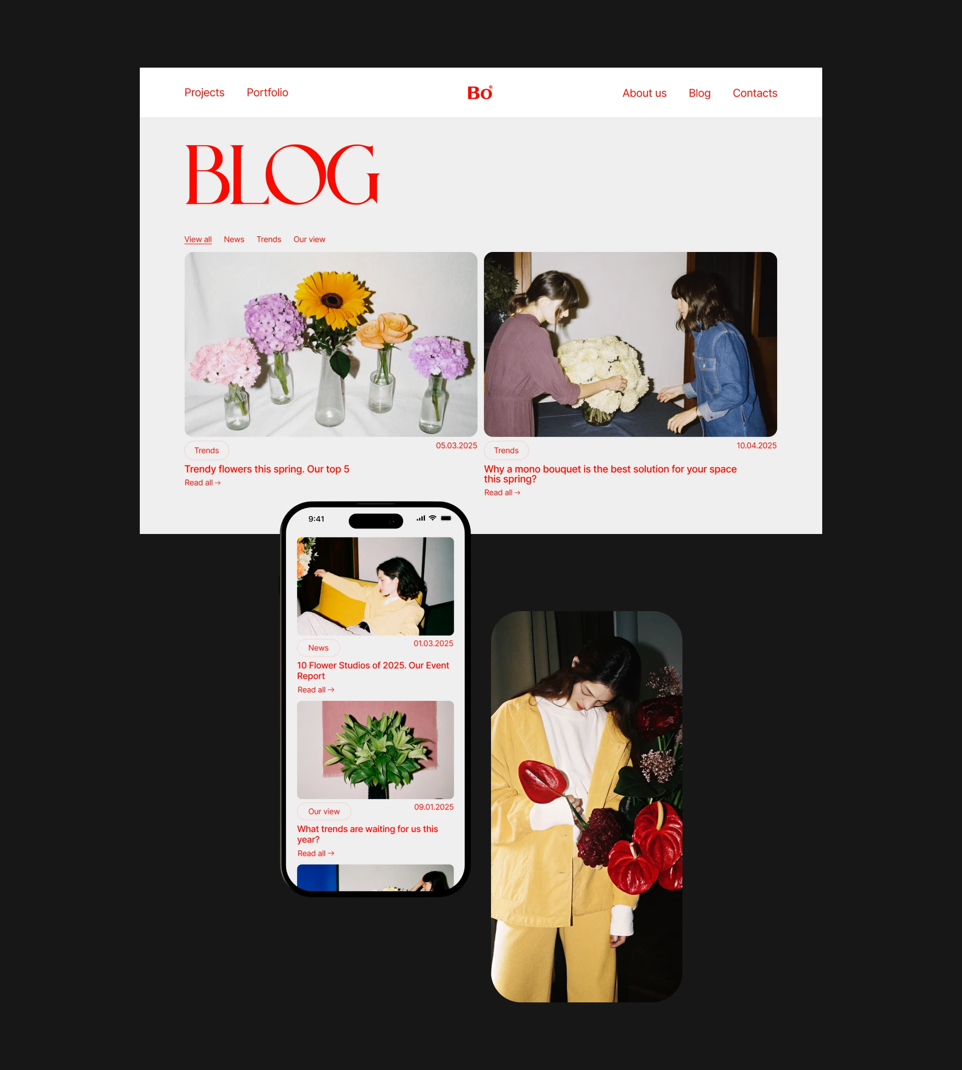 Flower Studio Bo* | Corporate Website Design — Изображение №11 — Интерфейсы, Брендинг на Dprofile