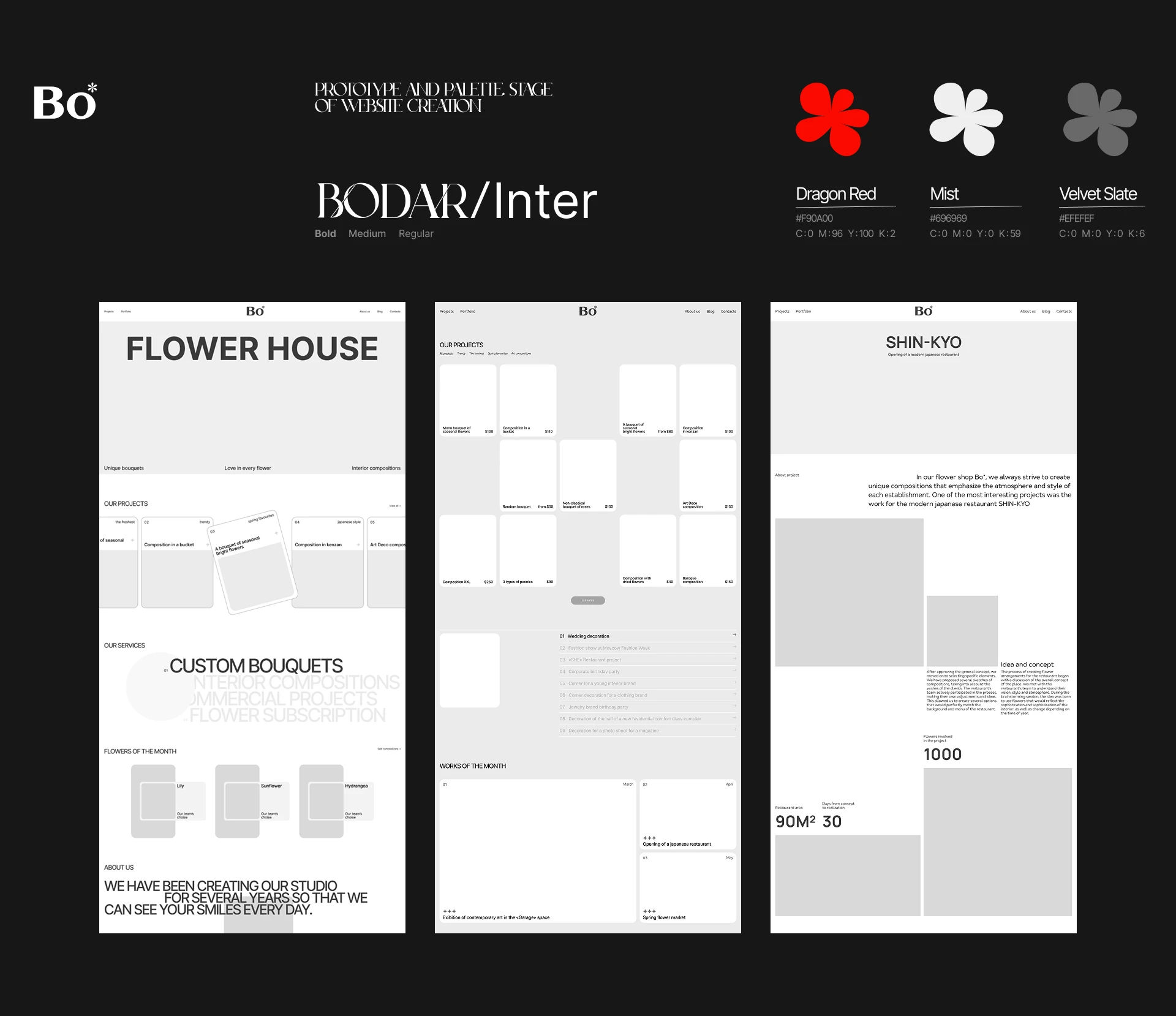 Flower Studio Bo* | Corporate Website Design — Изображение №8 — Интерфейсы, Брендинг на Dprofile
