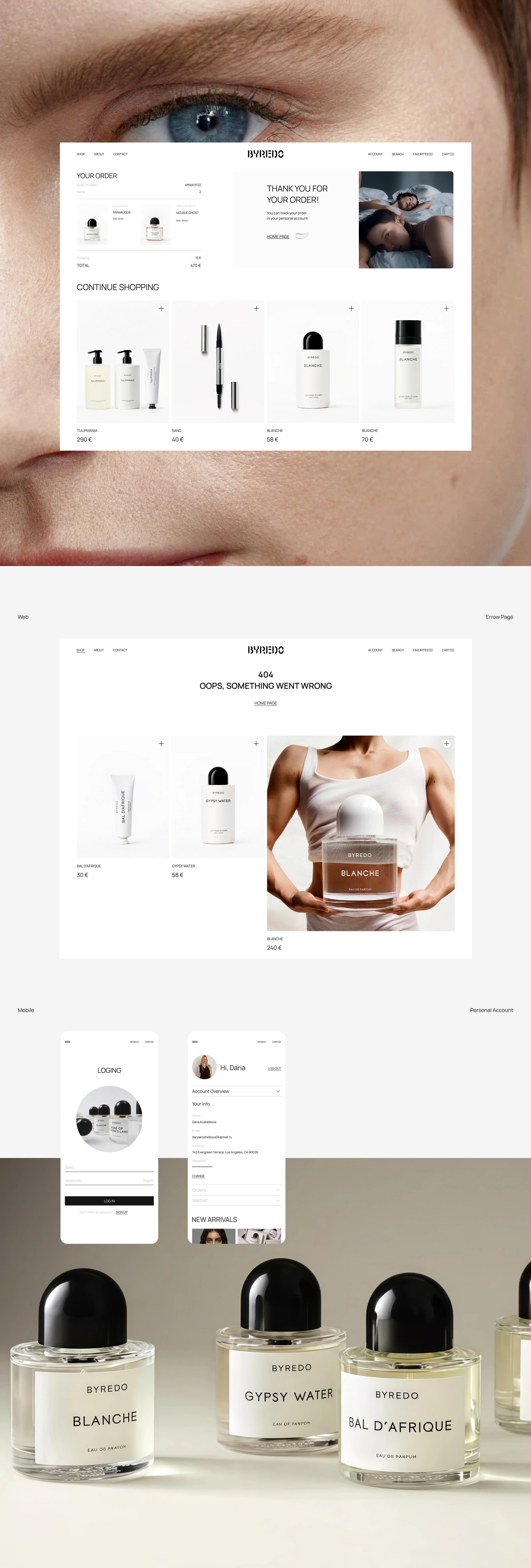 Byredo UXUI Design — Изображение №7 — Интерфейсы на Dprofile