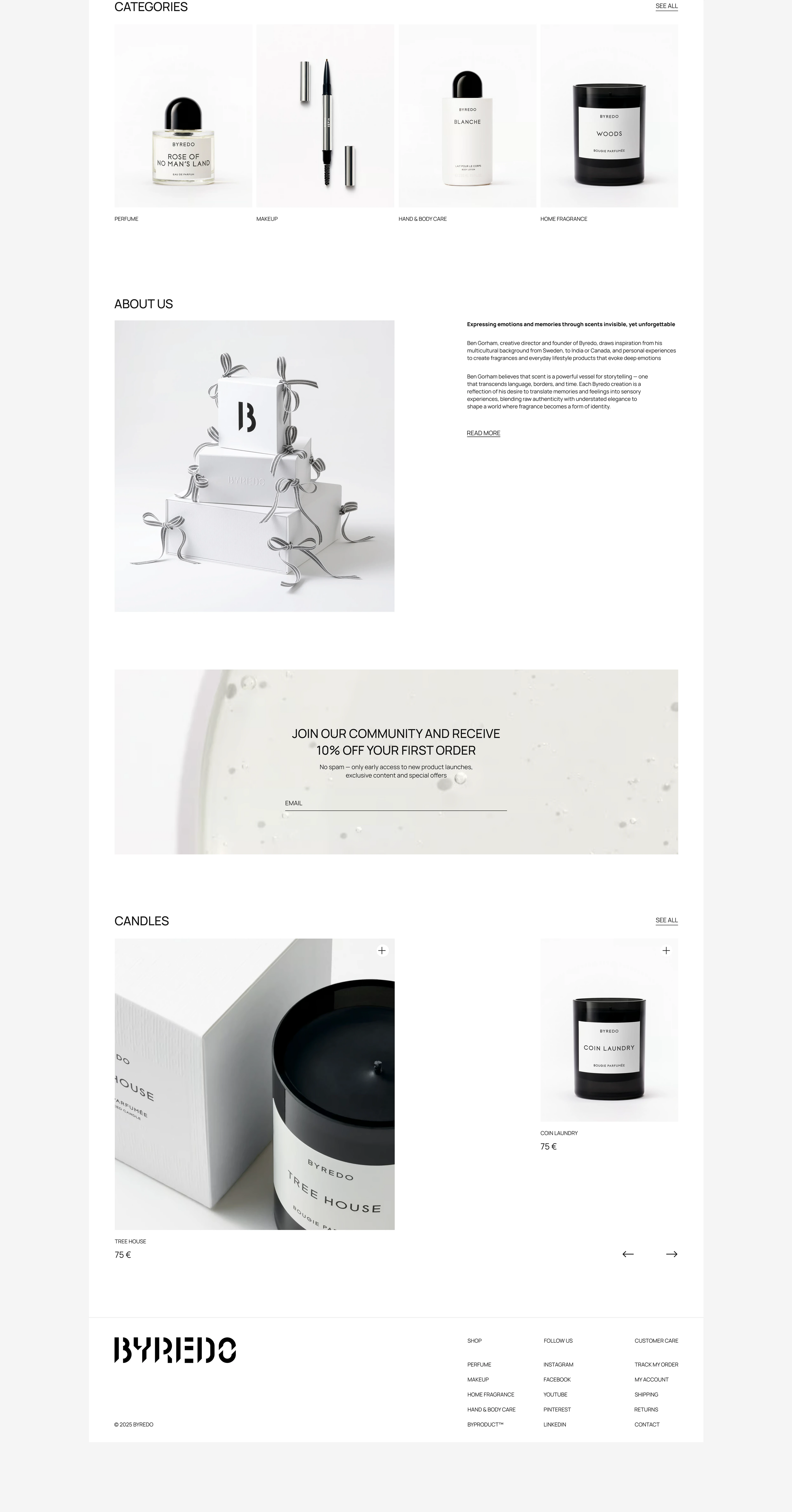 Byredo UXUI Design — Изображение №3 — Интерфейсы на Dprofile