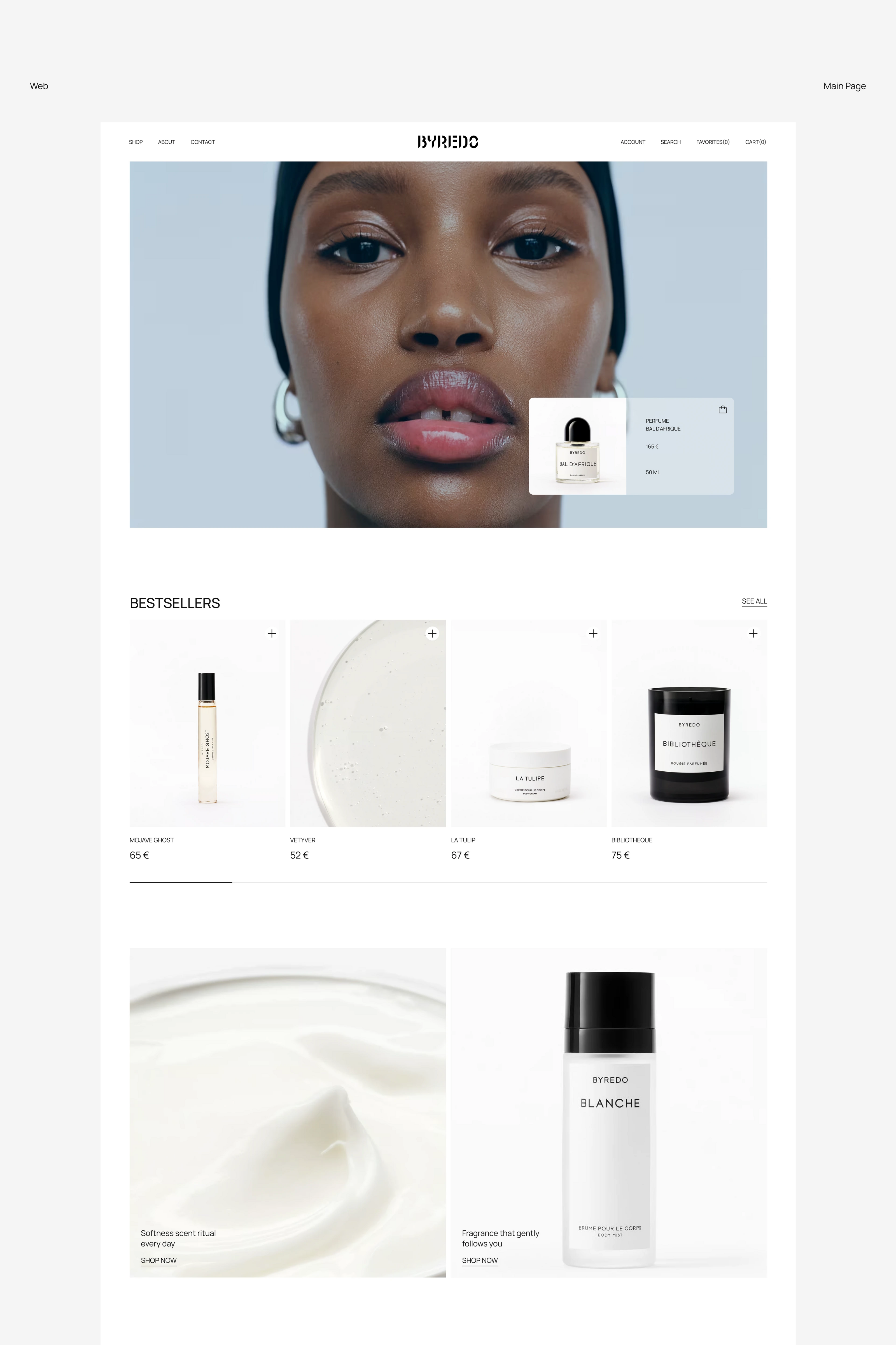 Byredo UXUI Design — Изображение №2 — Интерфейсы на Dprofile