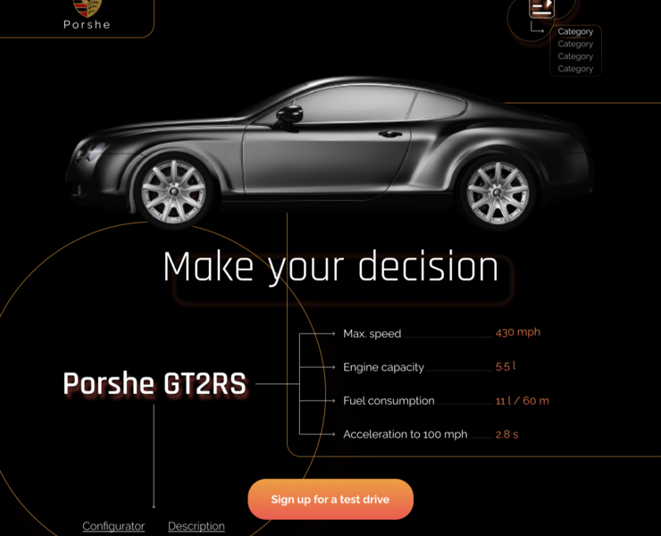 Cover design | Porshe — Иллюстрация, Маркетинг на Dprofile