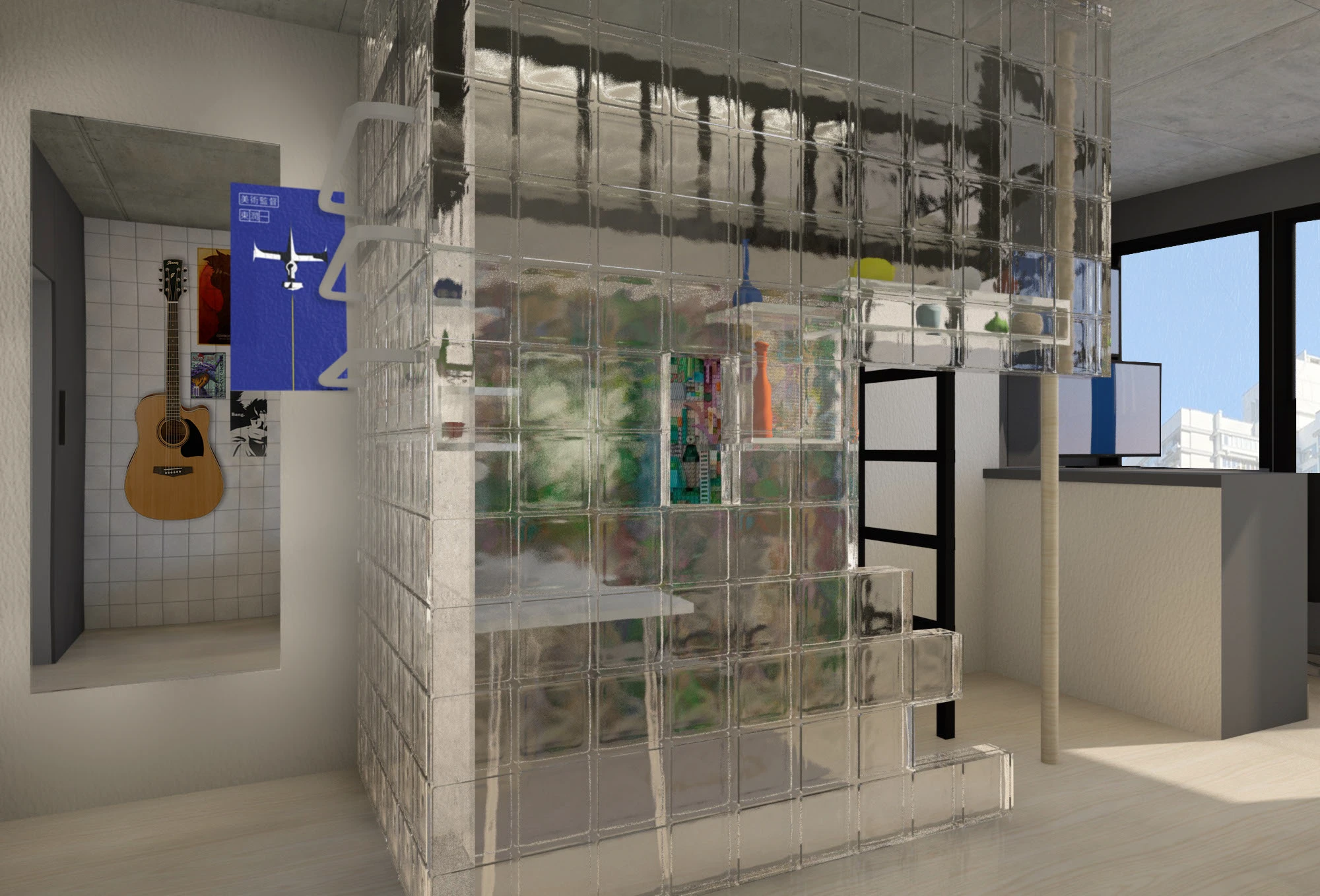 Интерьер комнаты подростков — Изображение №2 — Иллюстрация, 3D на Dprofile