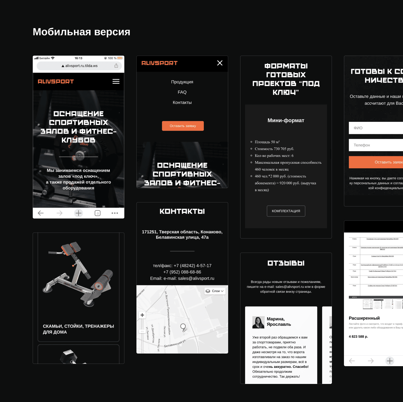 Лендинг магазина спортивных тренажеров — Изображение №13 — Интерфейсы на Dprofile