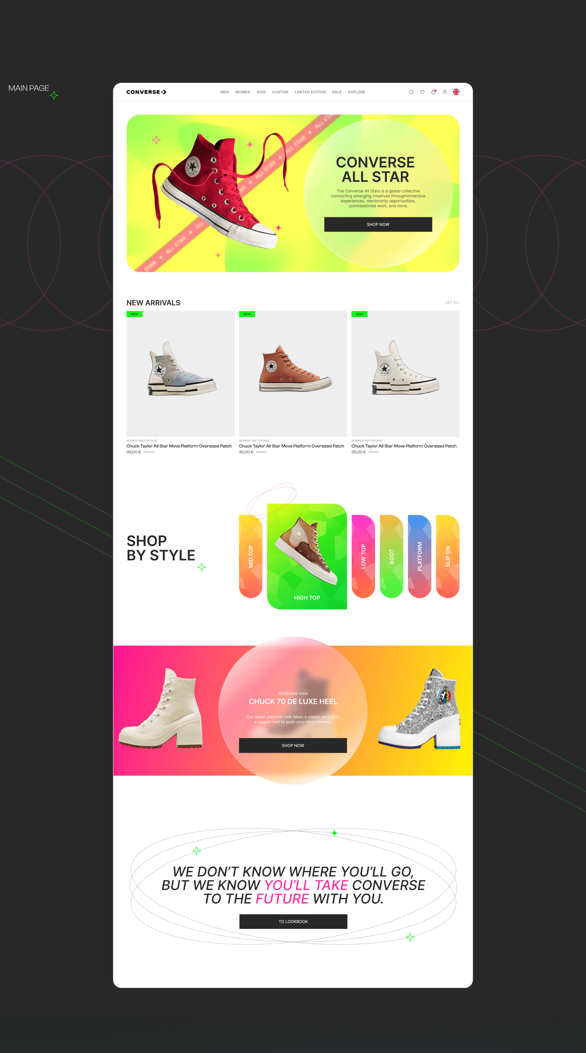 Converse | E-commerce — Изображение №2 — Интерфейсы, Графика на Dprofile
