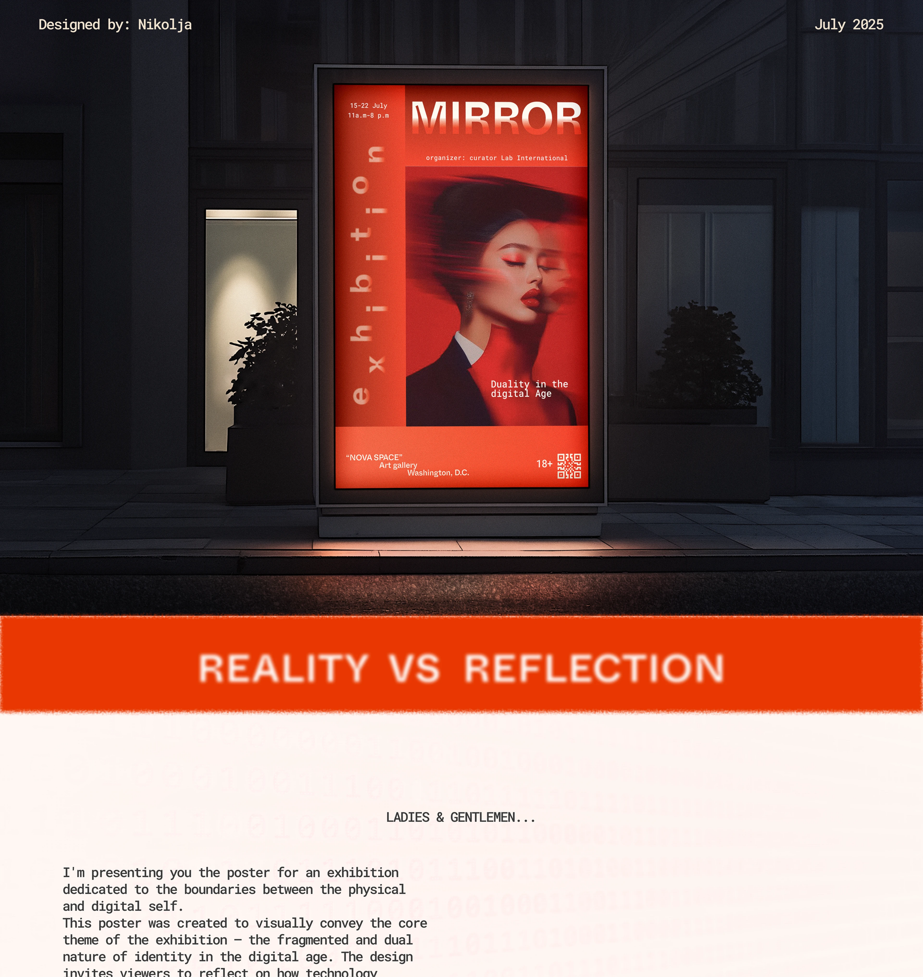 "MIRROR" / EXHIBITION POSTER — Изображение №1 — Интерфейсы, Брендинг на Dprofile