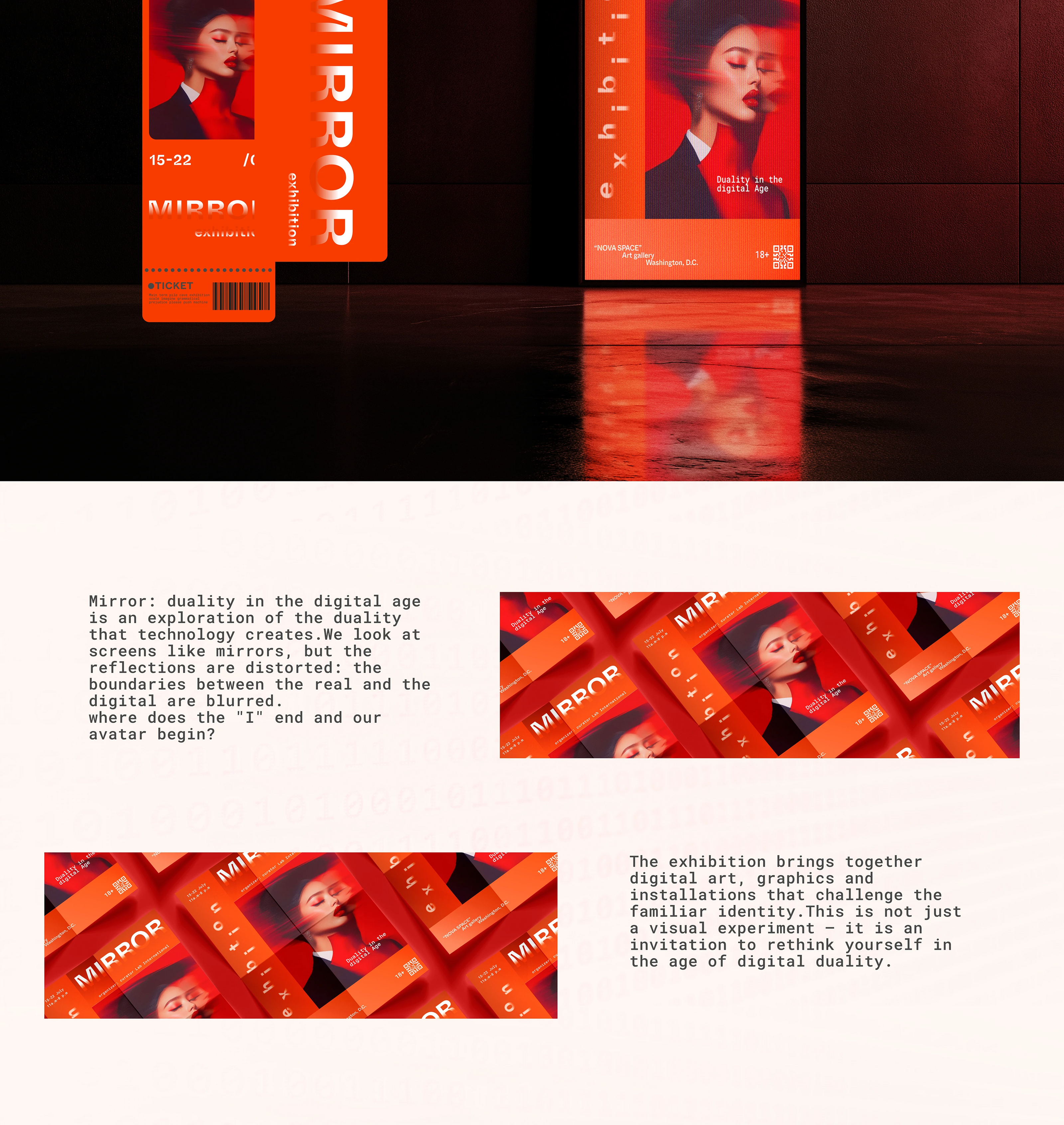 "MIRROR" / EXHIBITION POSTER — Изображение №6 — Интерфейсы, Брендинг на Dprofile