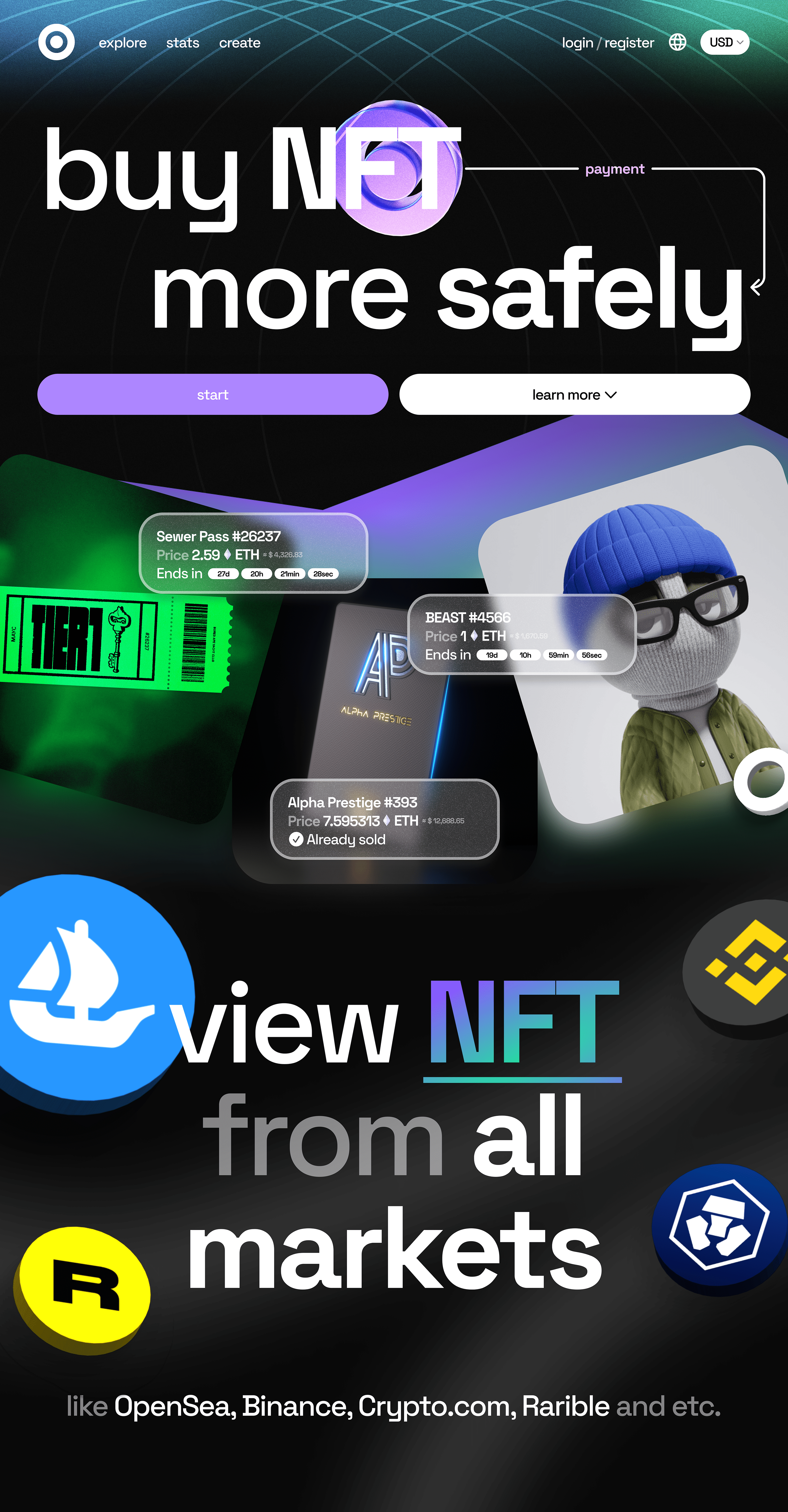 NFTARGET — NFT Marketplace [concept] — Изображение №2 — Интерфейсы на Dprofile