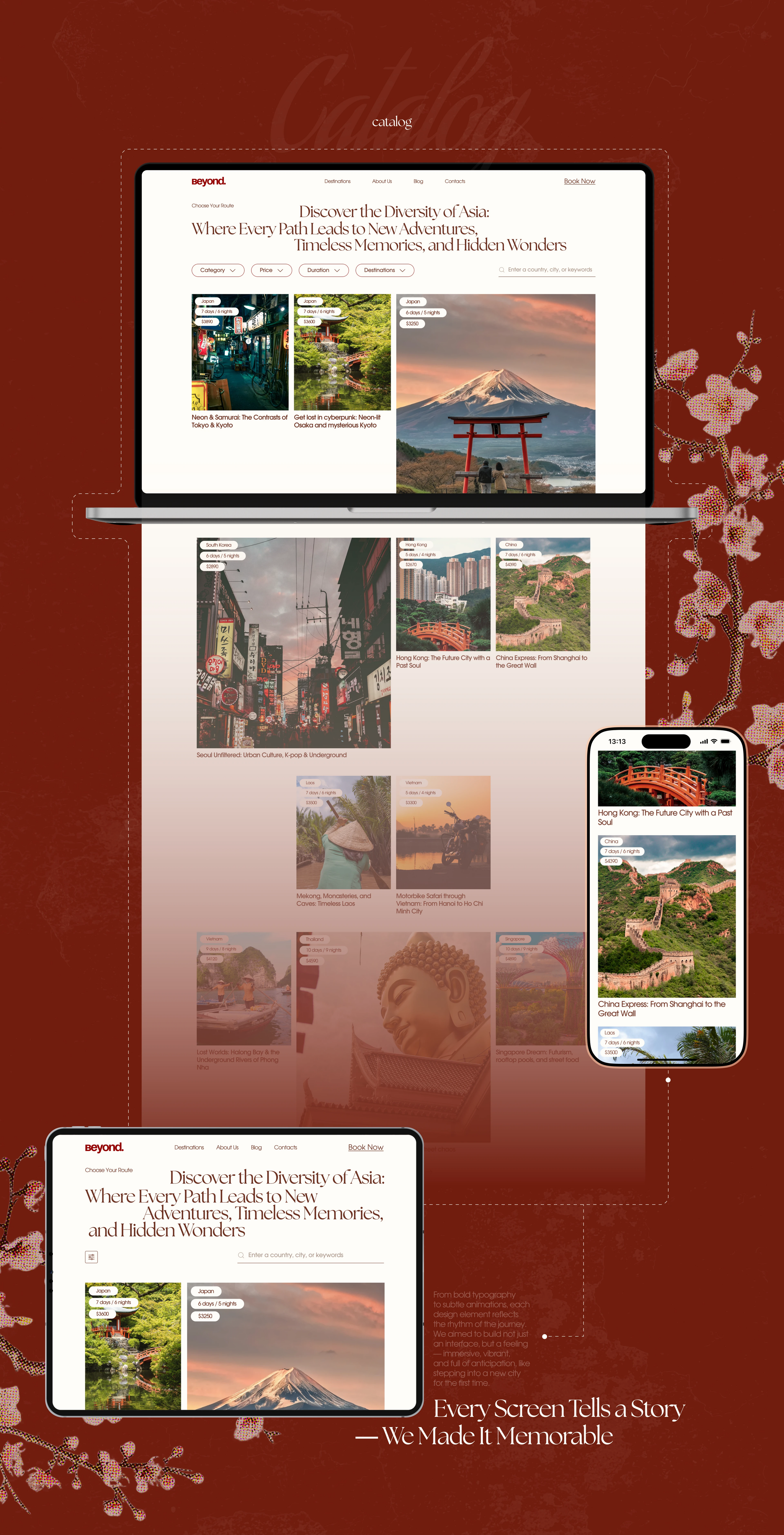 BEYOND | Travel agency design concept — Изображение №4 — Интерфейсы на Dprofile