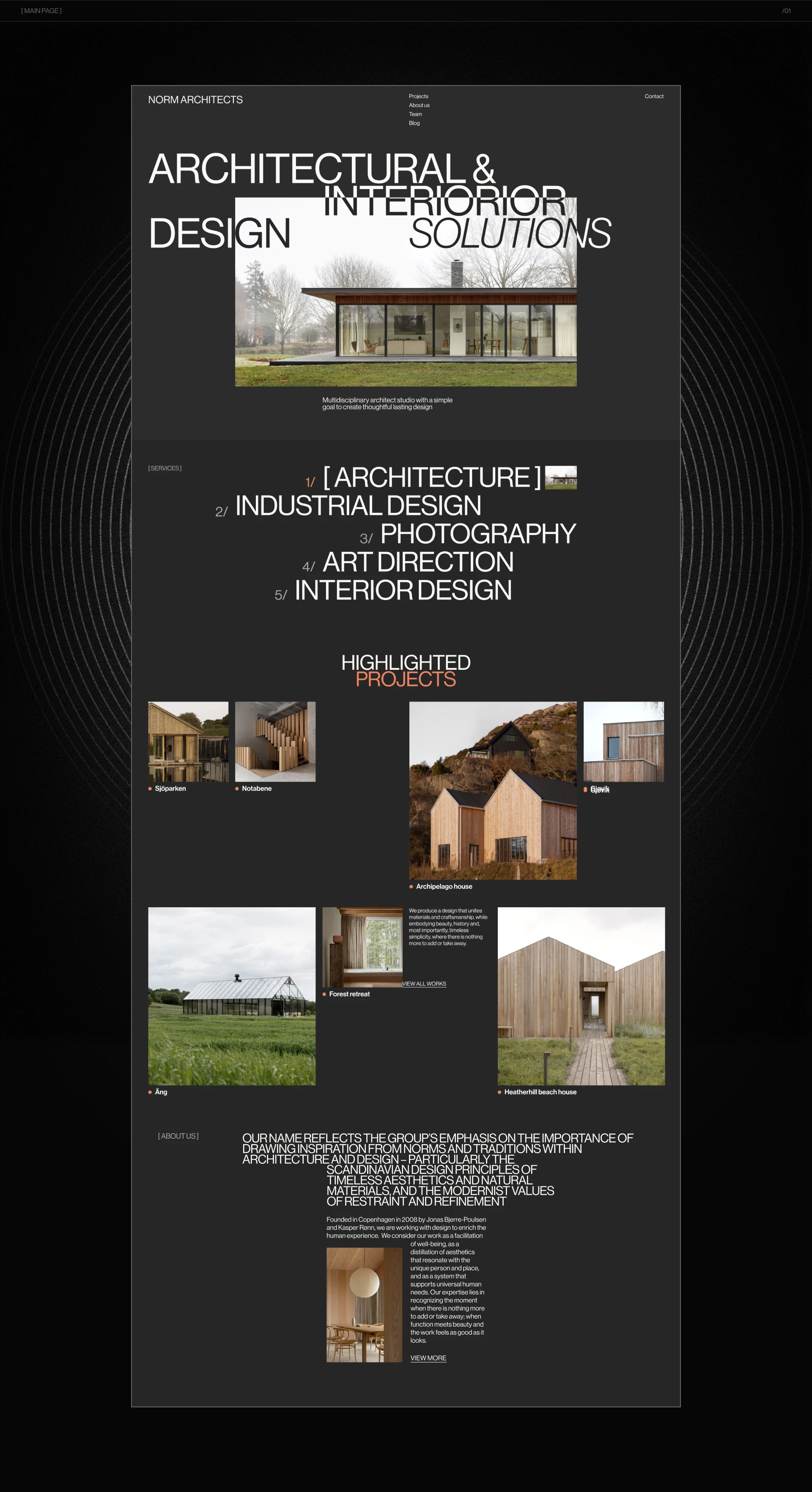Norm Architects | Corporate Website — Изображение №3 — Интерфейсы на Dprofile