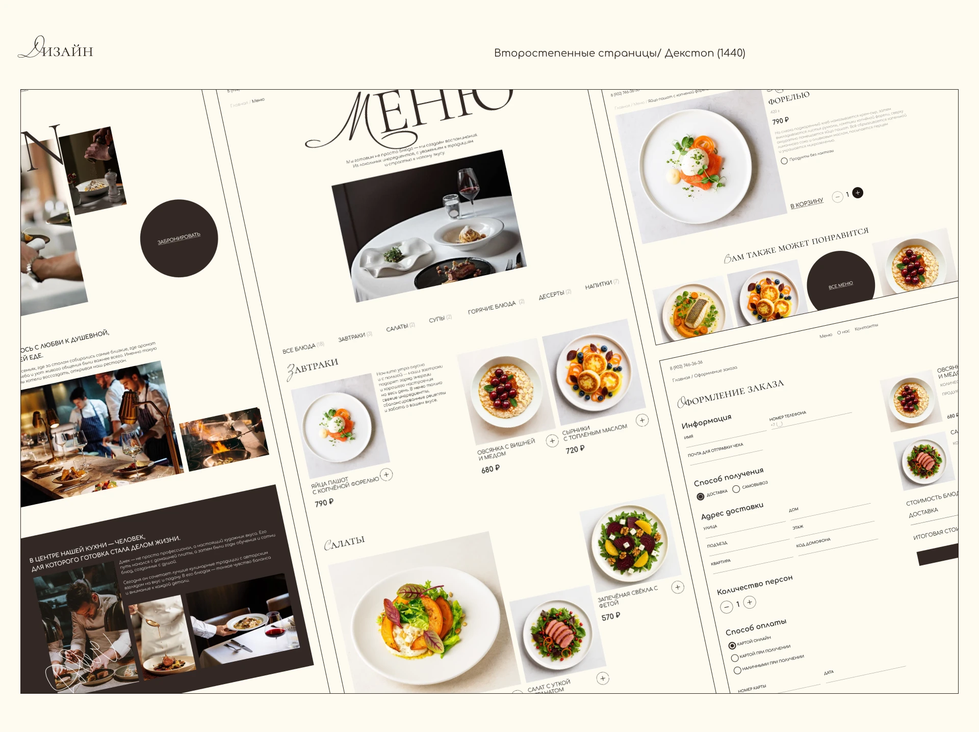 Дизайн многостраничного сайта ресторана — Изображение №8 — Интерфейсы, Анимация на Dprofile
