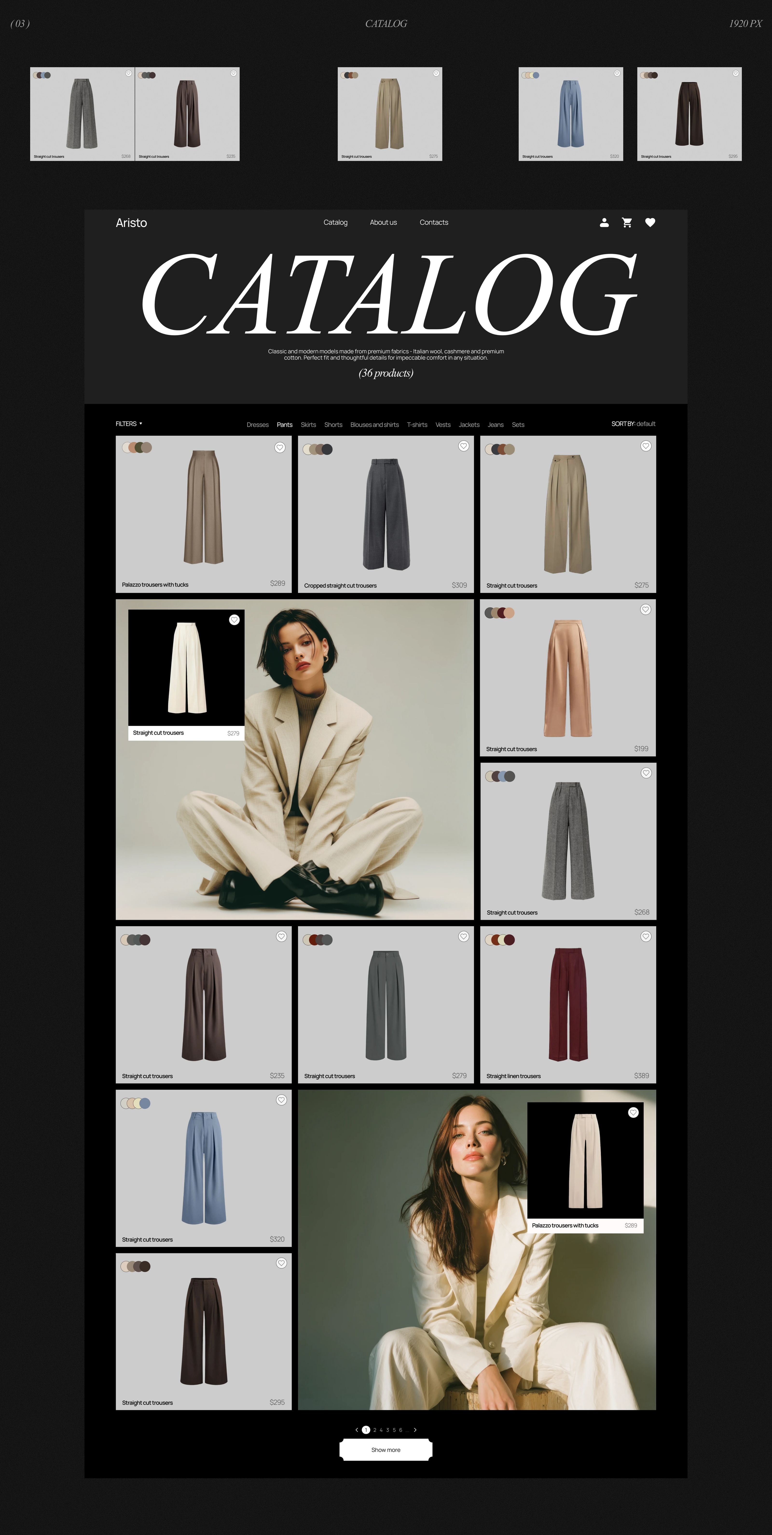 ARISTO | Online store — Изображение №5 — Интерфейсы на Dprofile