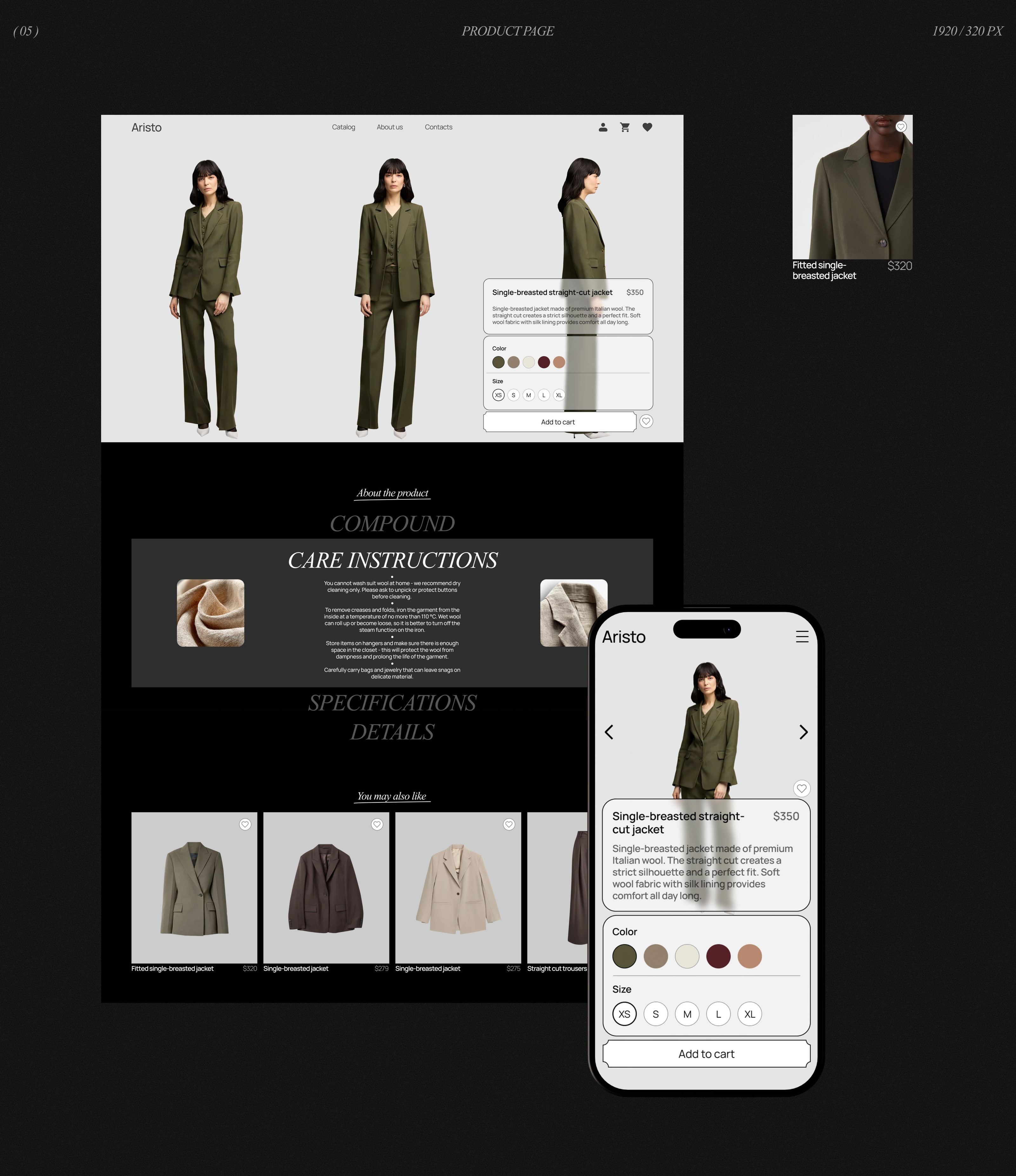 ARISTO | Online store — Изображение №8 — Интерфейсы на Dprofile