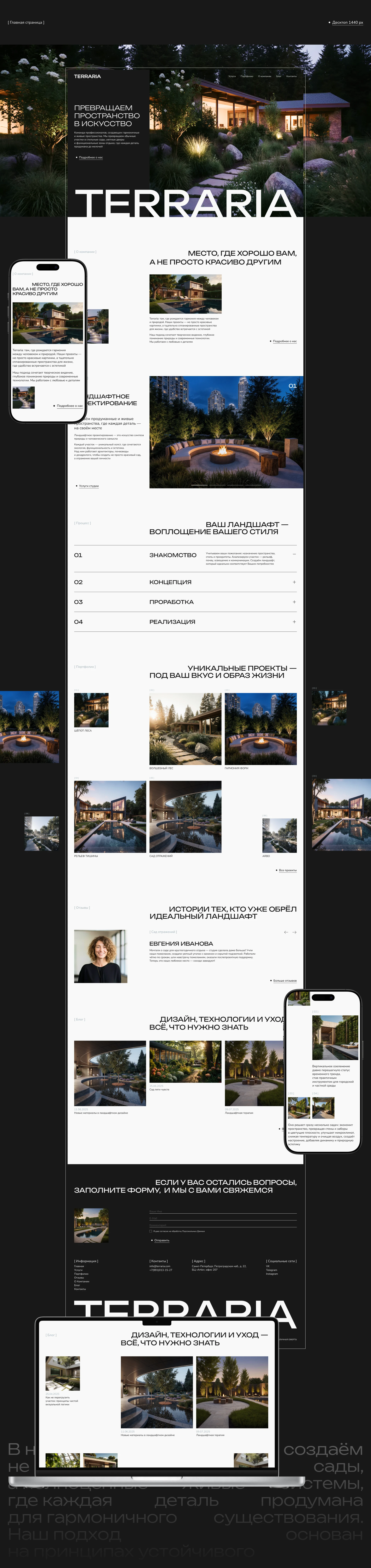 TERRARIA landscape design studio | Website Design — Изображение №5 — Интерфейсы на Dprofile