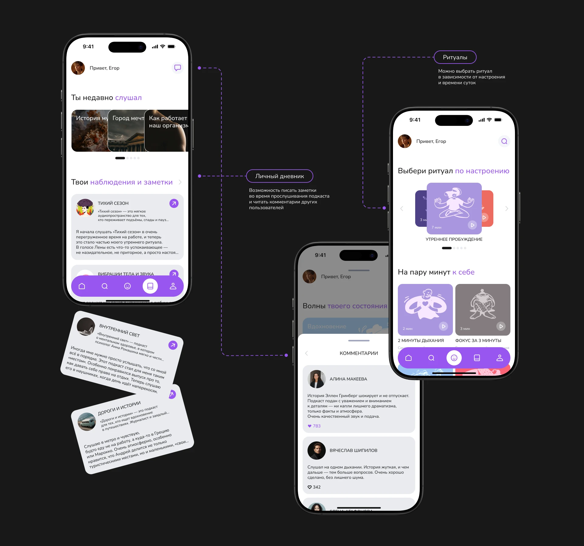 ECHO | A Podcast Mobile App — Изображение №12 — Интерфейсы на Dprofile