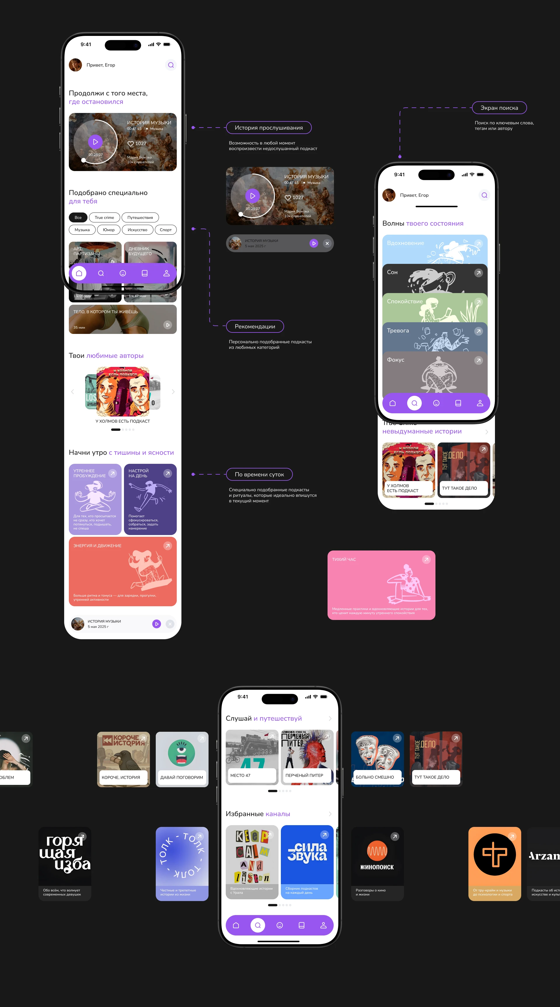 ECHO | A Podcast Mobile App — Изображение №9 — Интерфейсы на Dprofile