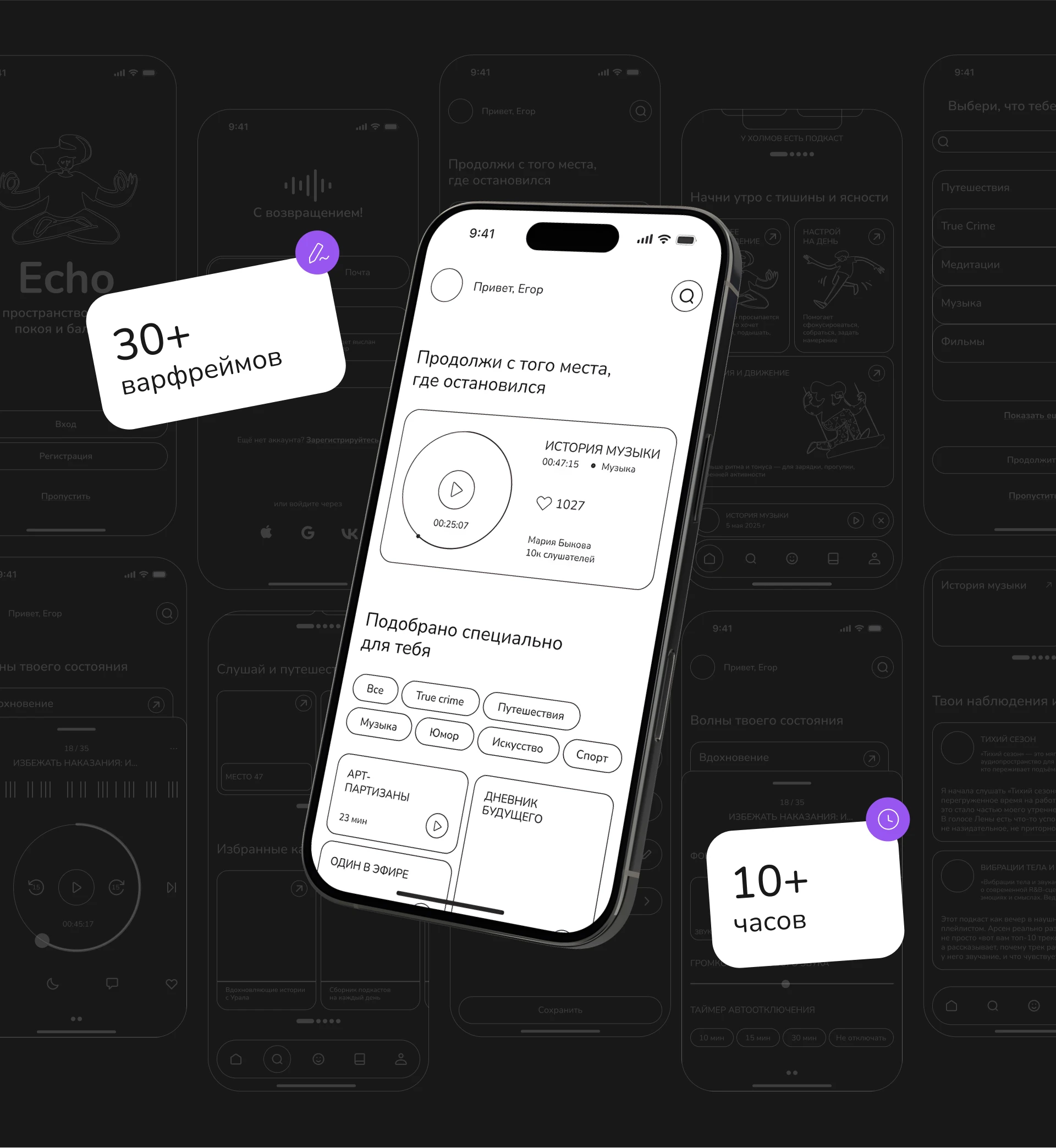 ECHO | A Podcast Mobile App — Изображение №14 — Интерфейсы на Dprofile