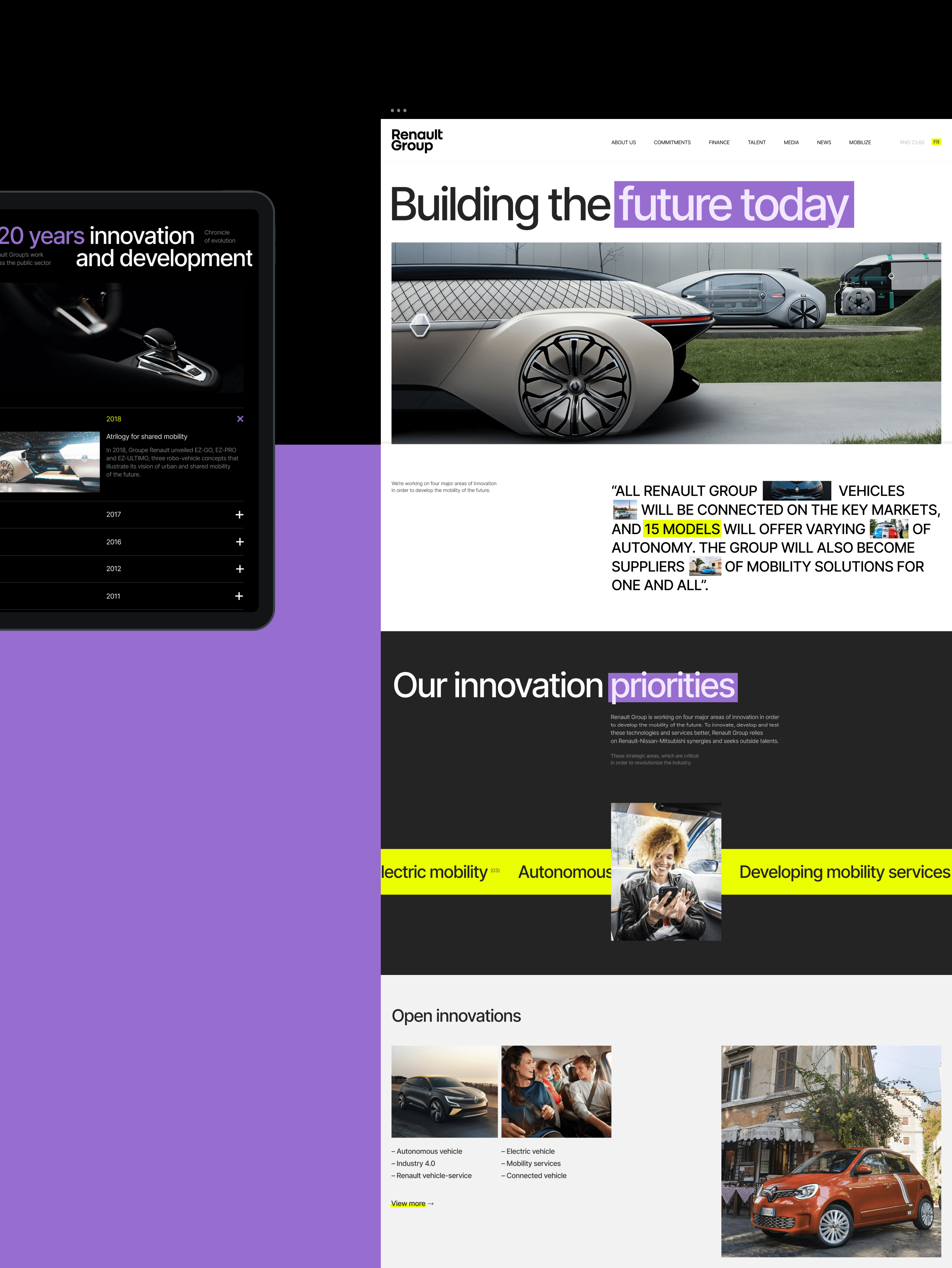 Renault Group. Concept corporate website redesign — Изображение №5 — Интерфейсы, Брендинг на Dprofile