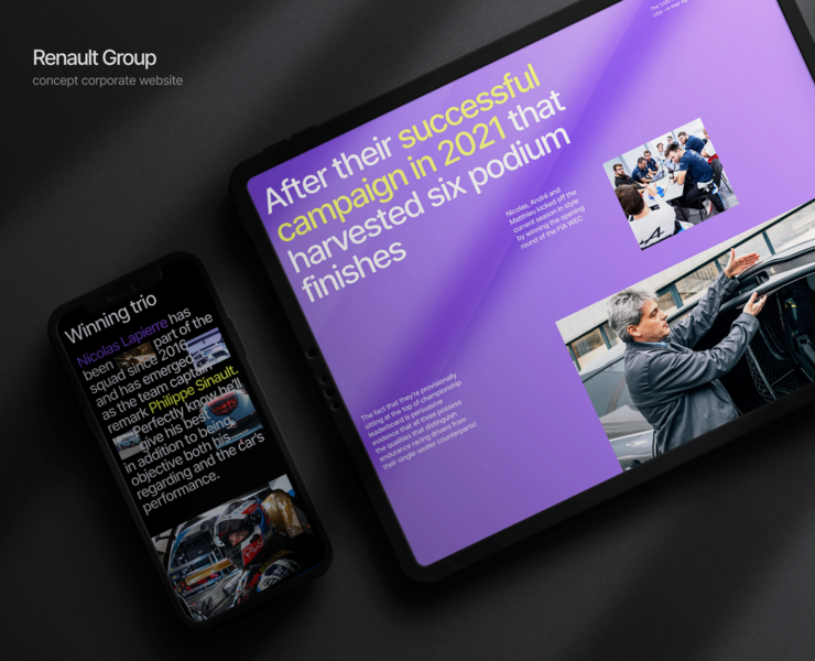 Renault Group. Concept corporate website redesign — Интерфейсы, Брендинг на Dprofile
