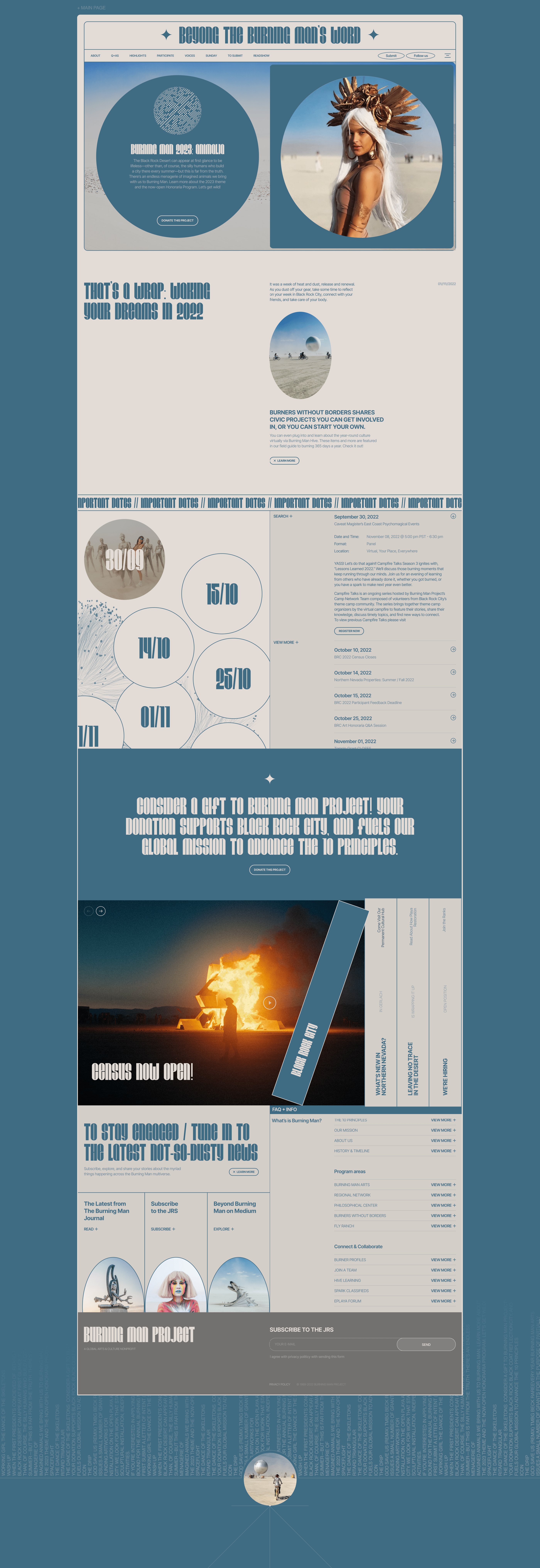 Promo-ui concept. Burning Man Festival website — Изображение №8 — Интерфейсы, Брендинг на Dprofile
