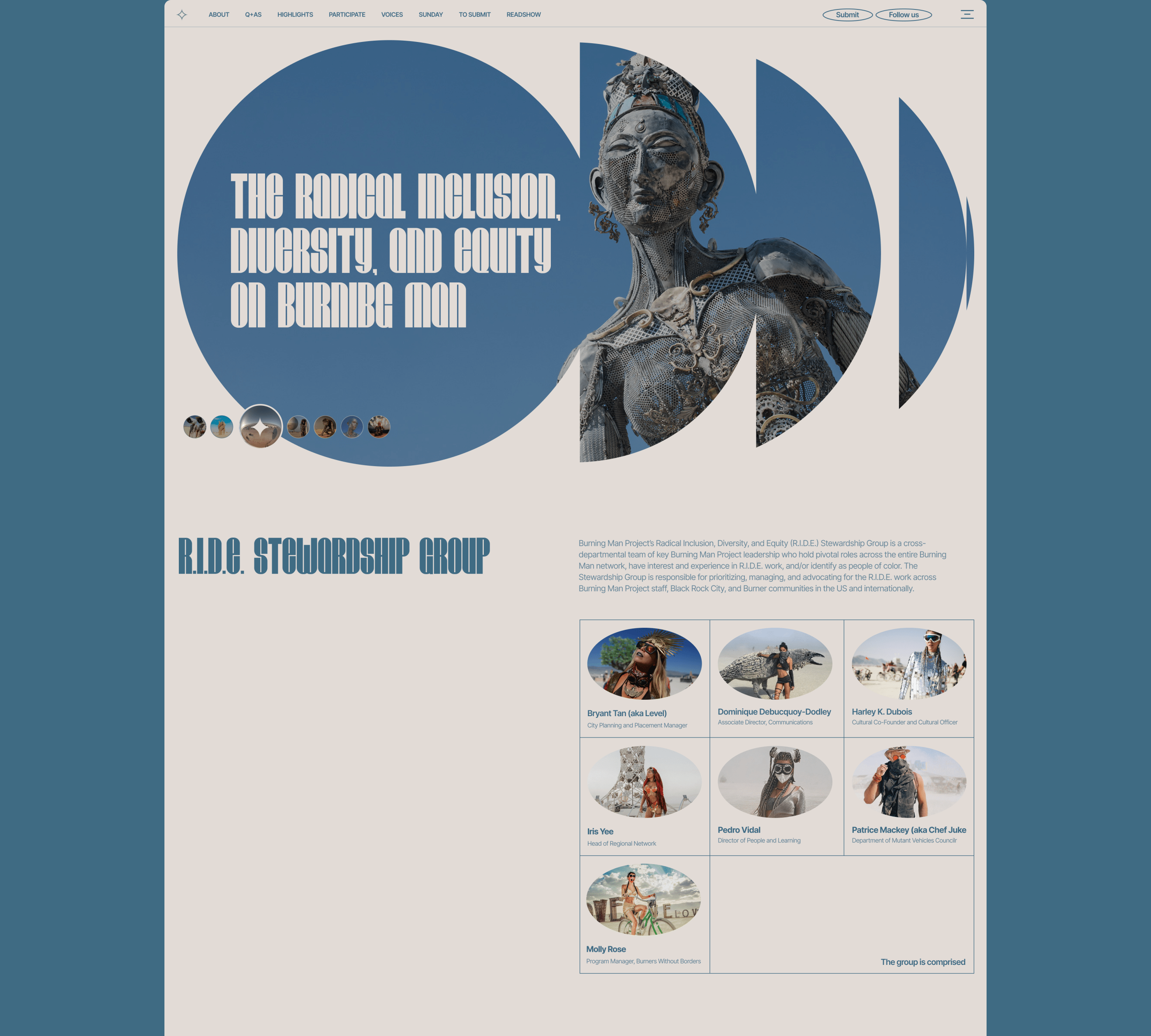Promo-ui concept. Burning Man Festival website — Изображение №9 — Интерфейсы, Брендинг на Dprofile