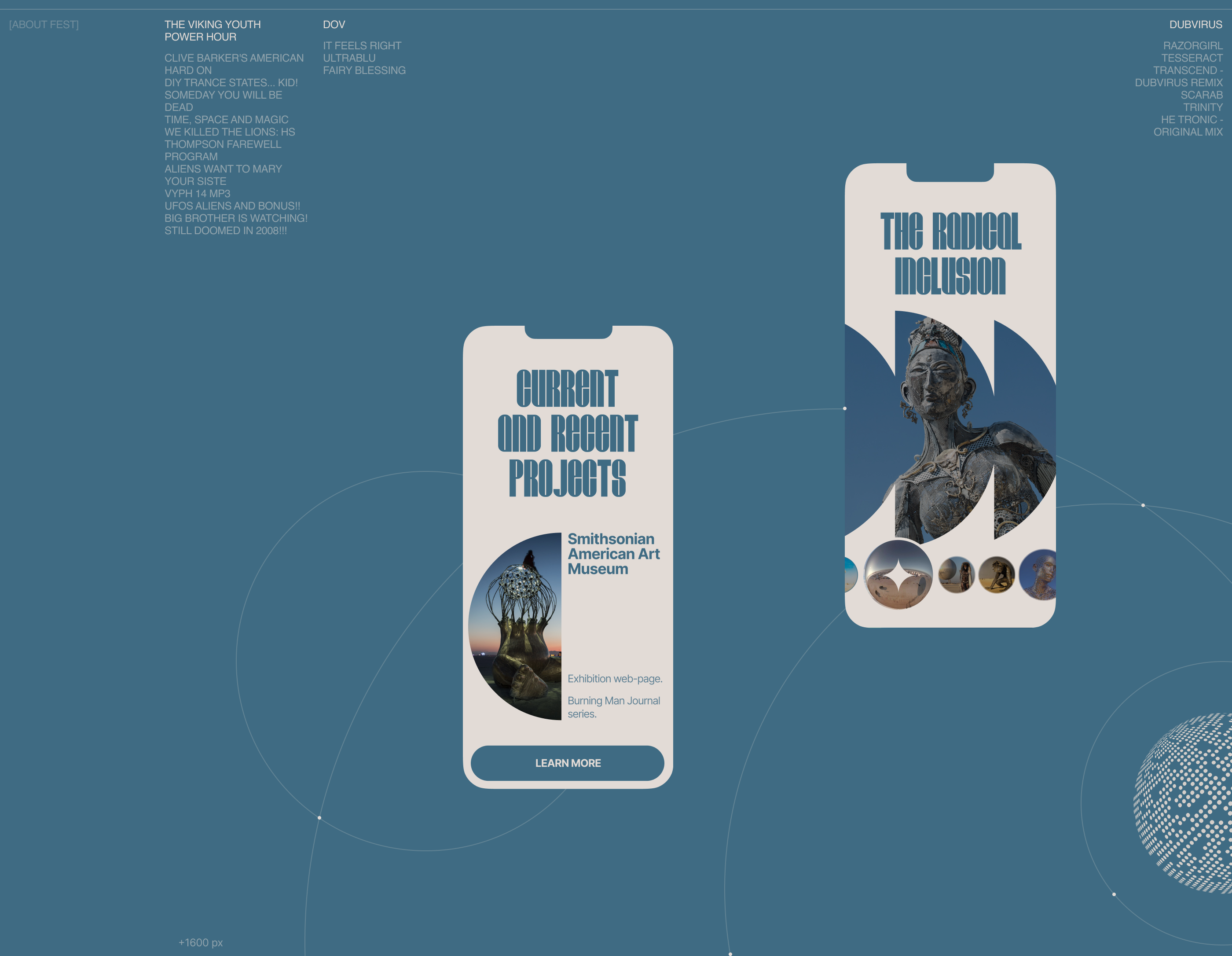 Promo-ui concept. Burning Man Festival website — Изображение №2 — Интерфейсы, Брендинг на Dprofile