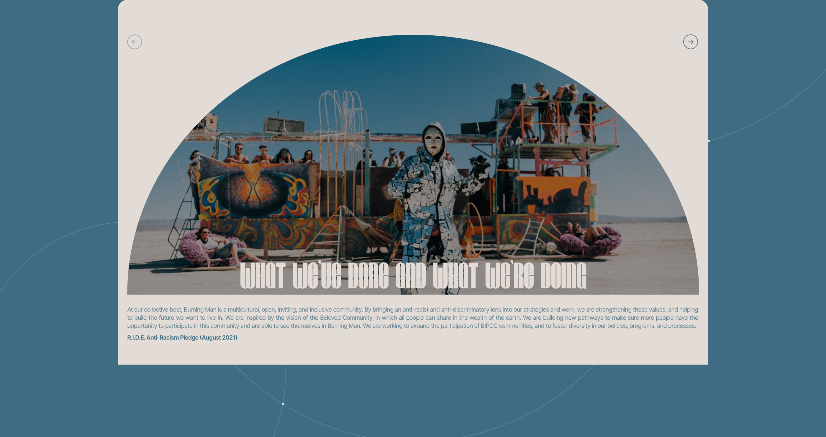 Promo-ui concept. Burning Man Festival website — Изображение №11 — Интерфейсы, Брендинг на Dprofile