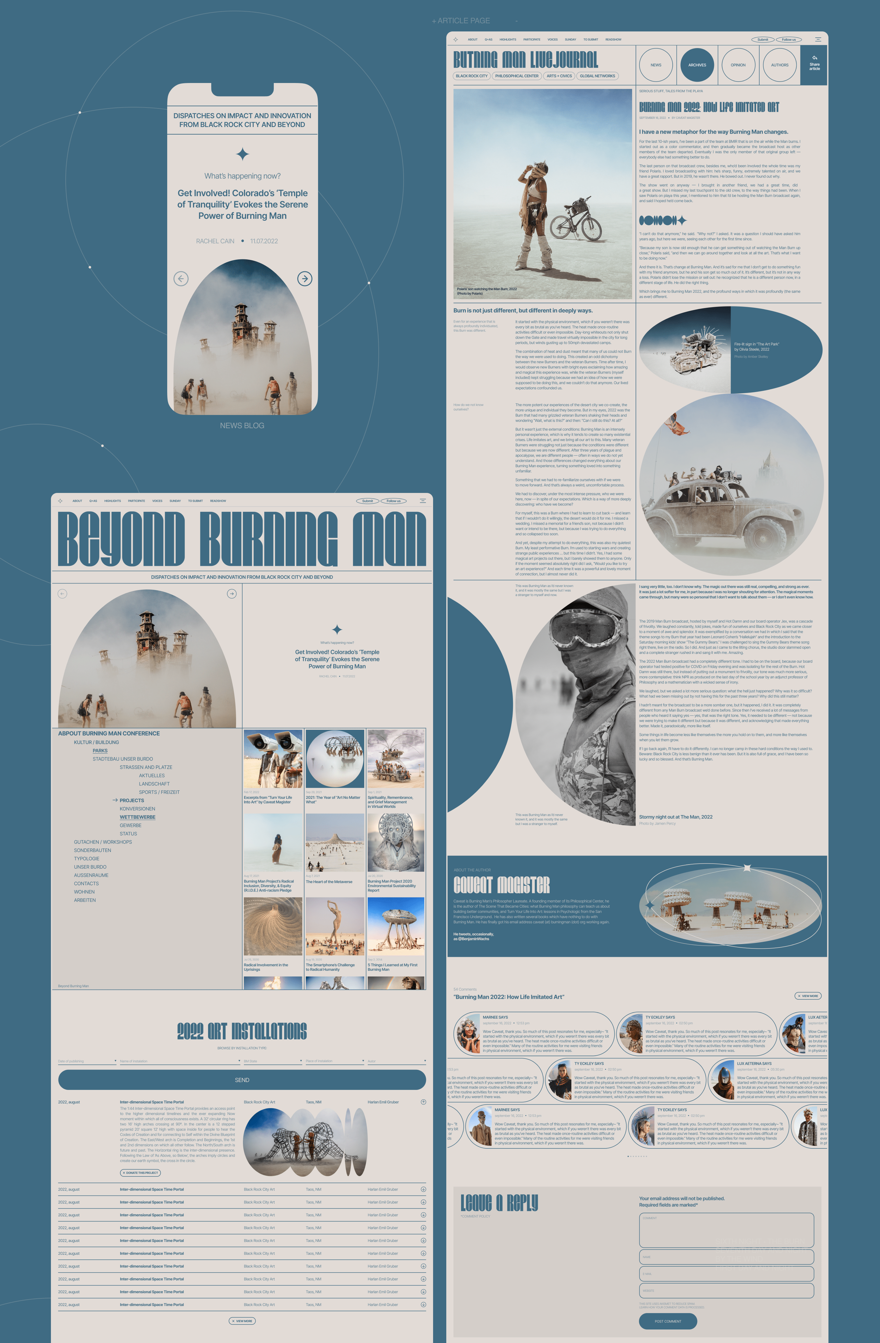 Promo-ui concept. Burning Man Festival website — Изображение №14 — Интерфейсы, Брендинг на Dprofile
