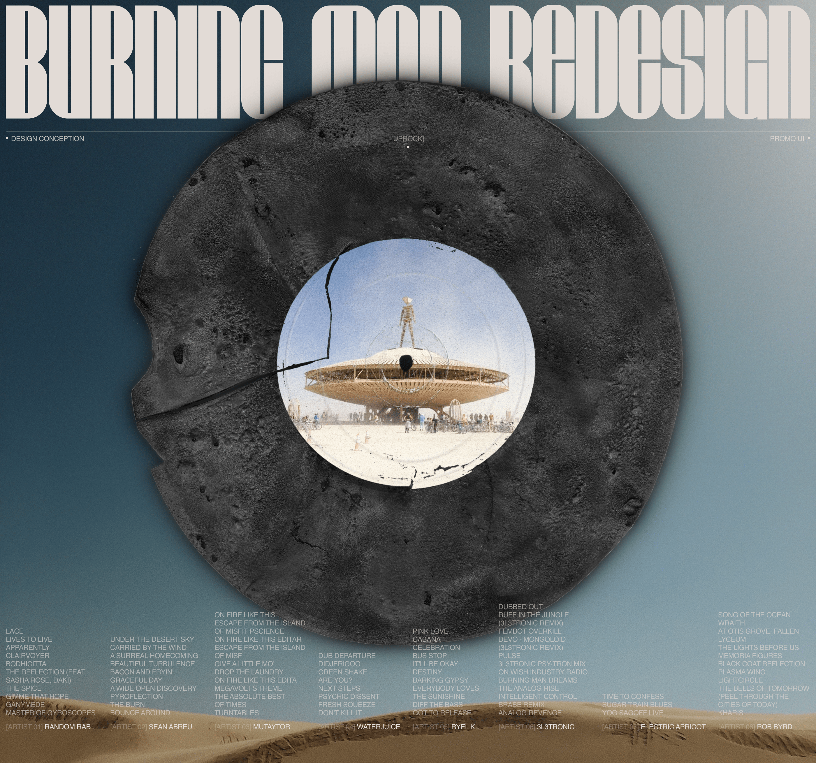 Promo-ui concept. Burning Man Festival website — Изображение №1 — Интерфейсы, Брендинг на Dprofile
