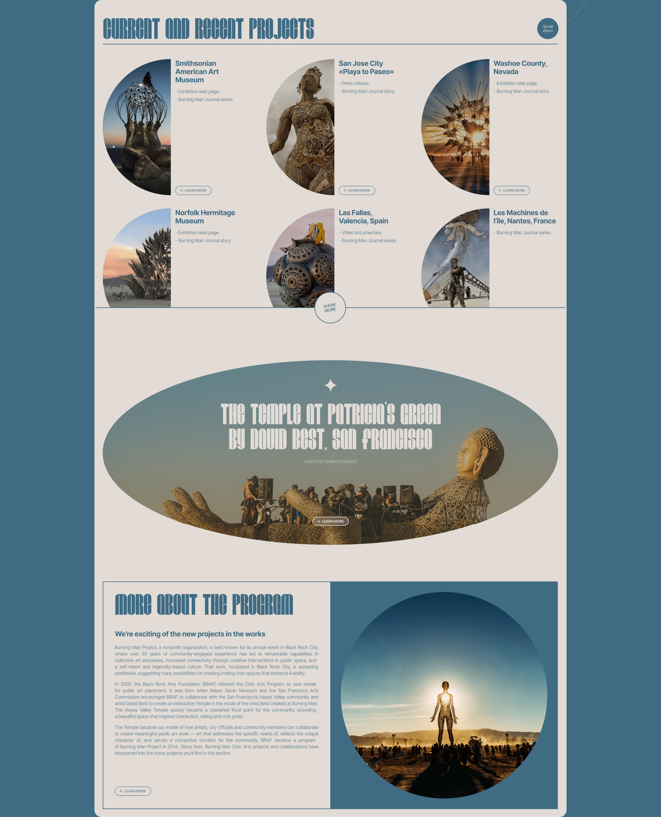 Promo-ui concept. Burning Man Festival website — Изображение №5 — Интерфейсы, Брендинг на Dprofile