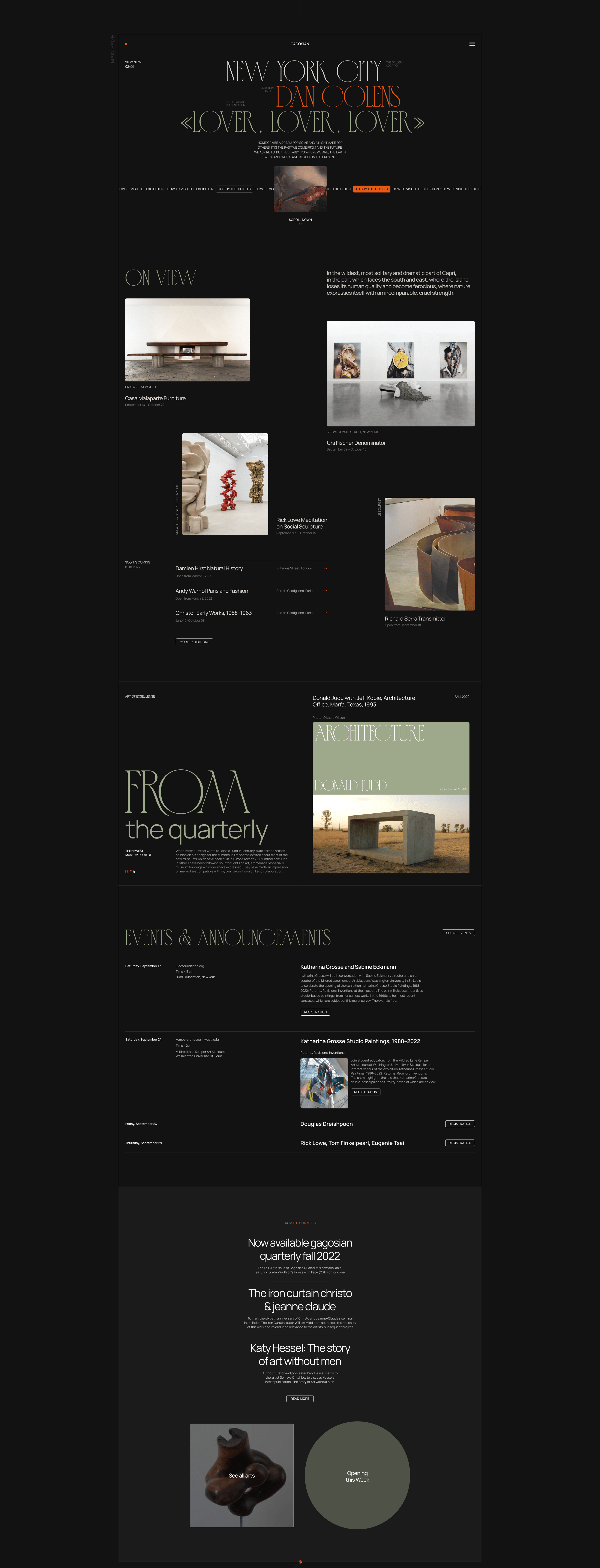Art-gallery UI/UX website conception — Изображение №2 — Интерфейсы, Брендинг на Dprofile