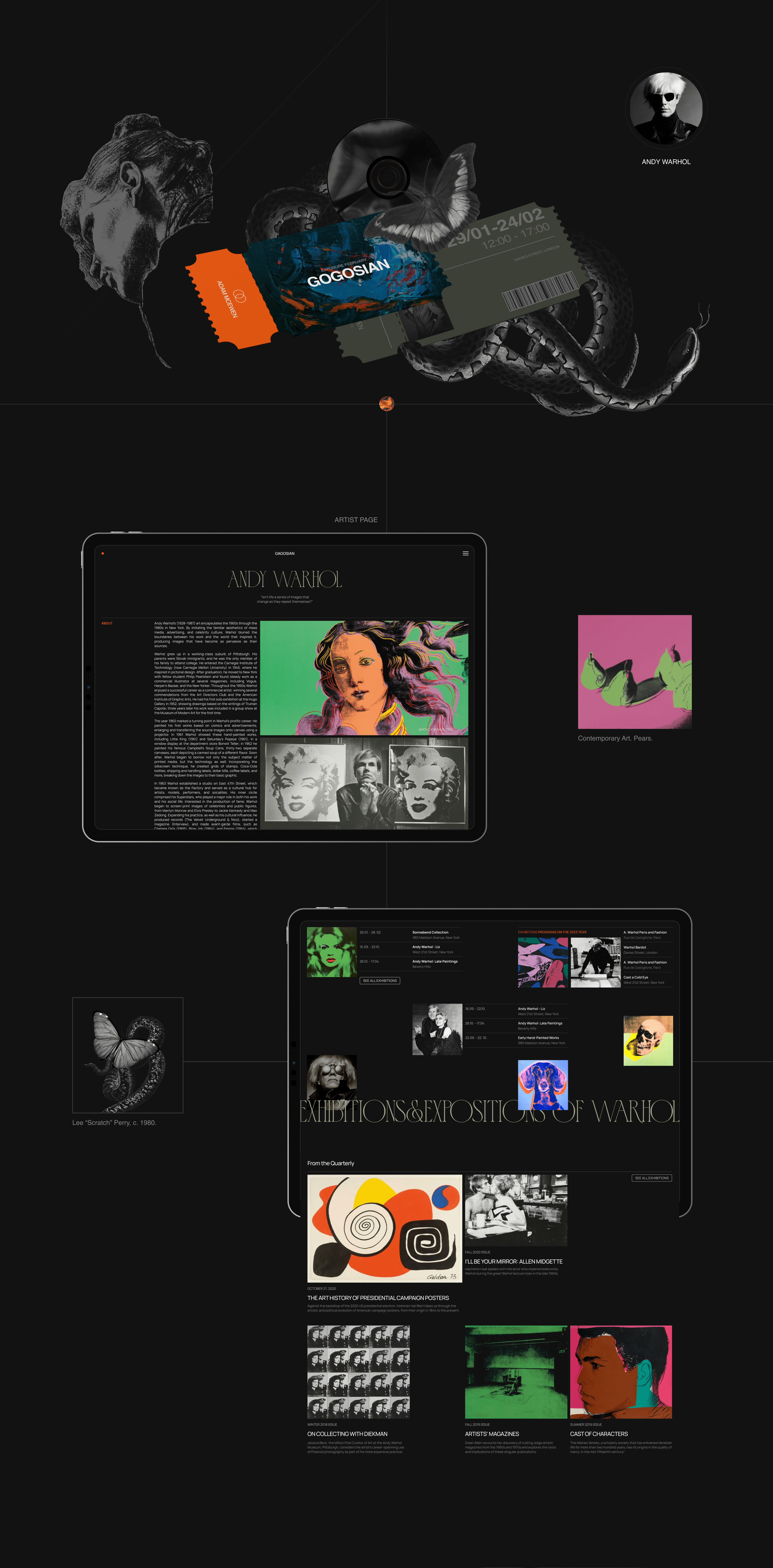 Art-gallery UI/UX website conception — Изображение №3 — Интерфейсы, Брендинг на Dprofile