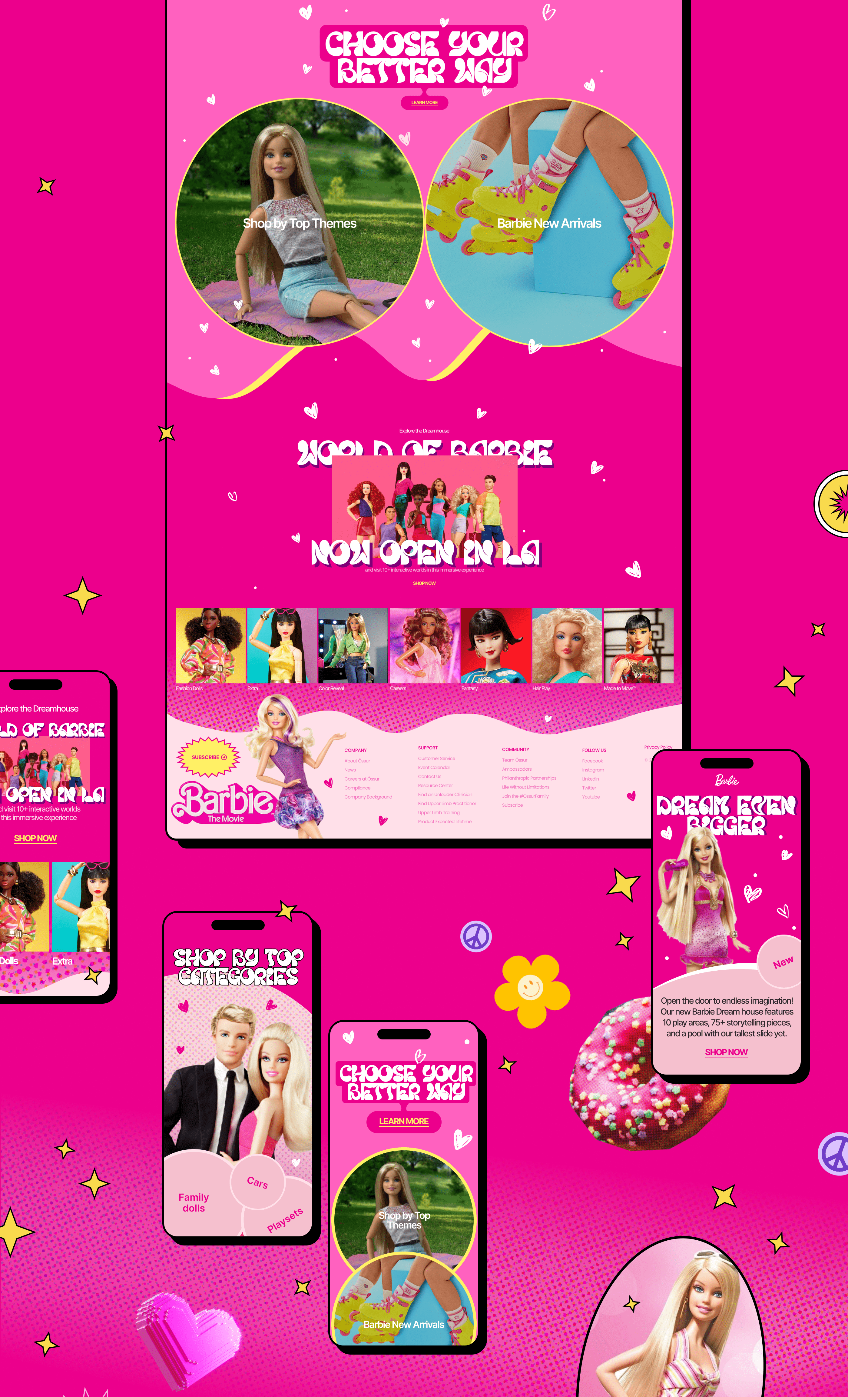 Barbie website: vision concept — Изображение №3 — Интерфейсы, Брендинг на Dprofile