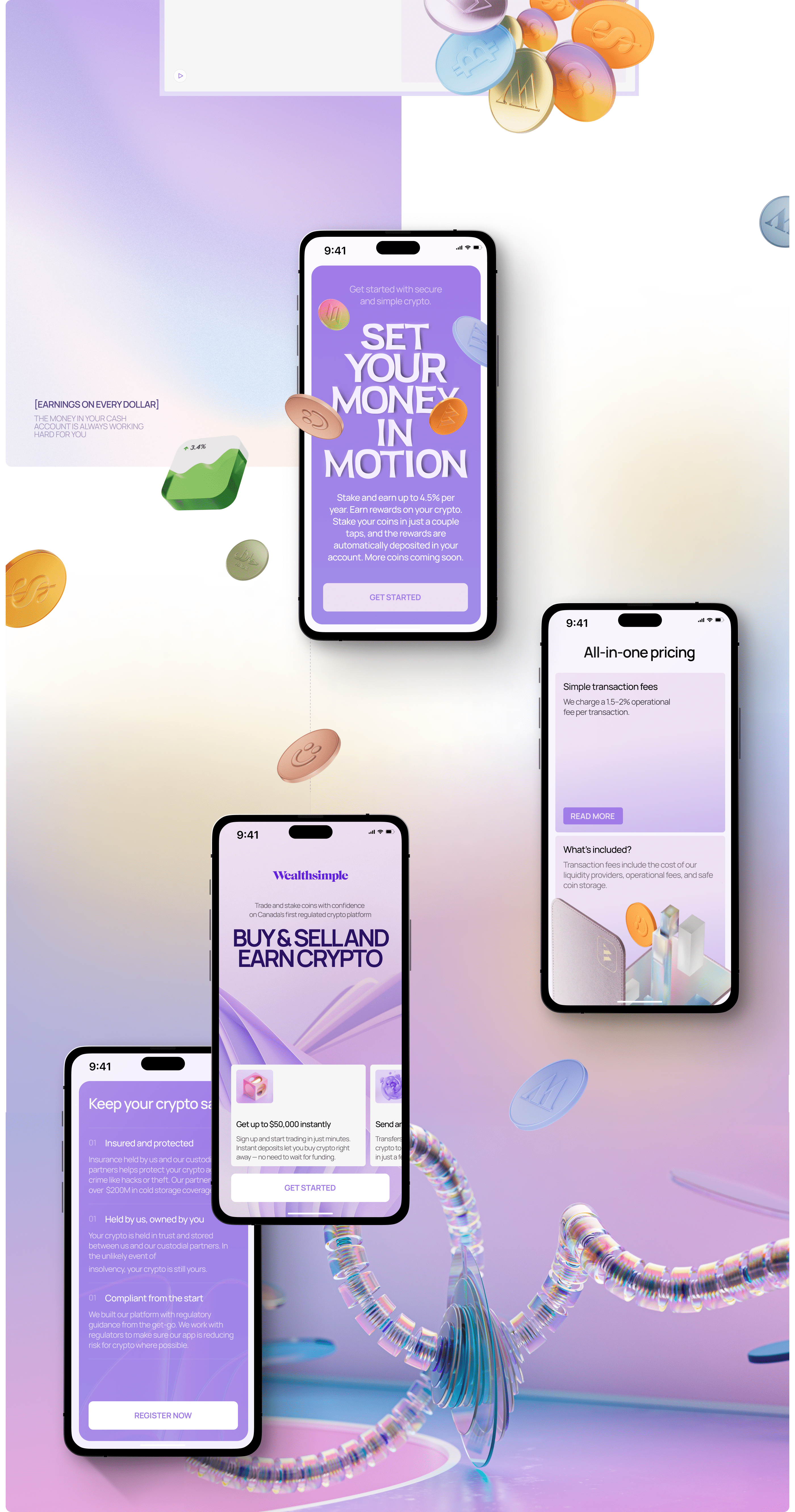 Crypto service promo project re-design concept — Изображение №4 — Интерфейсы, Брендинг на Dprofile