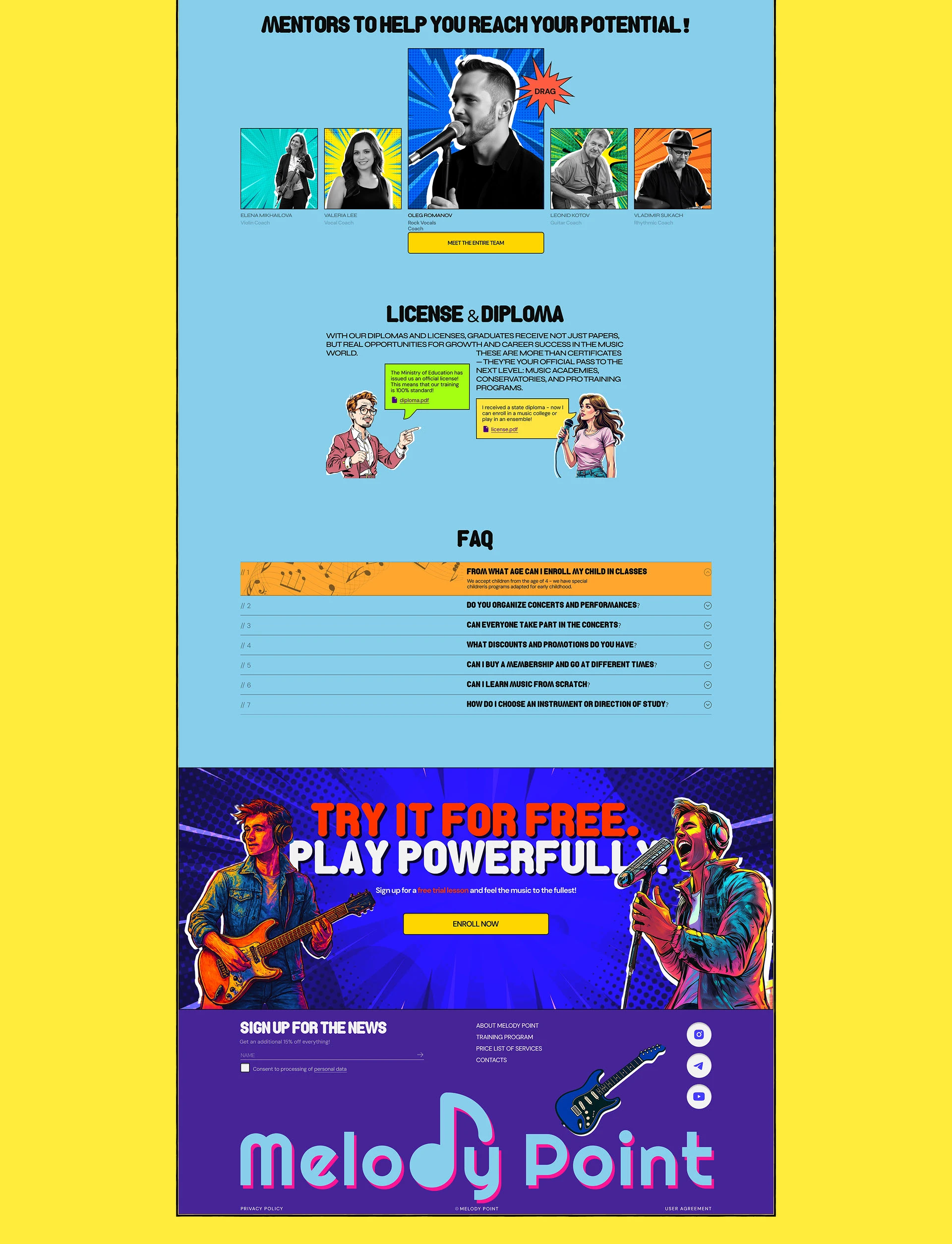 Melody Point | Corporate Website Design — Изображение №3 — Интерфейсы на Dprofile