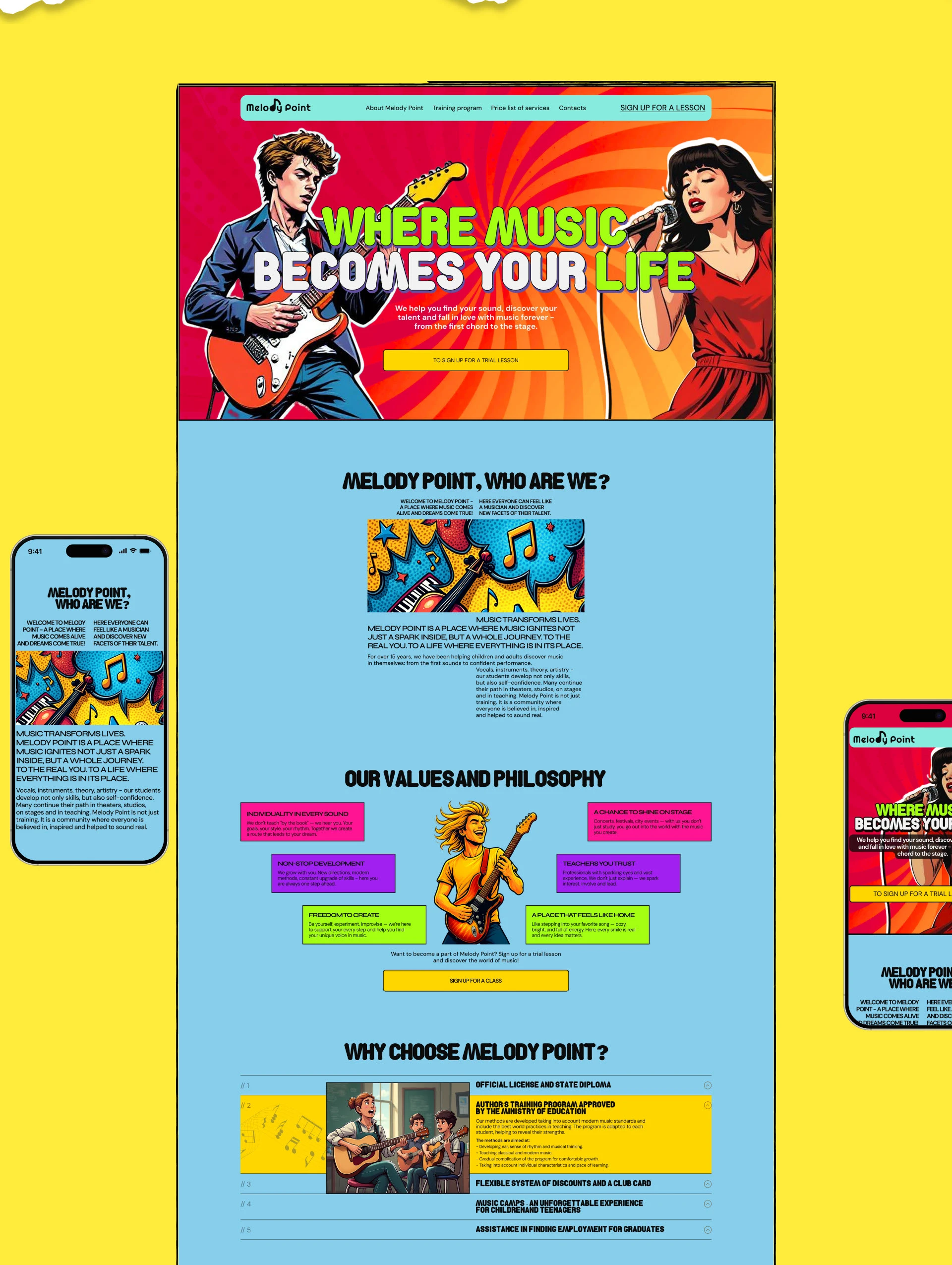 Melody Point | Corporate Website Design — Изображение №8 — Интерфейсы на Dprofile