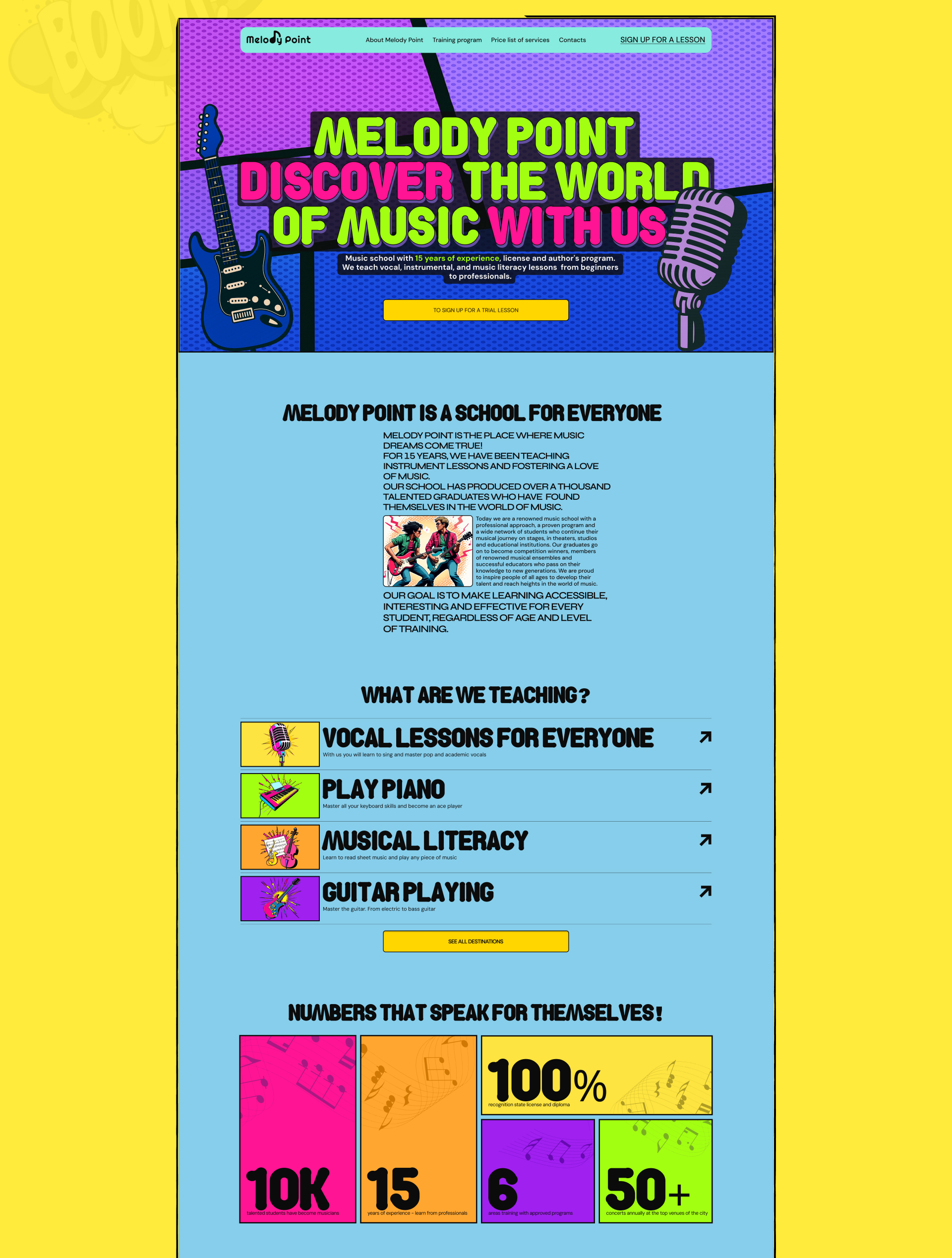 Melody Point | Corporate Website Design — Изображение №2 — Интерфейсы на Dprofile