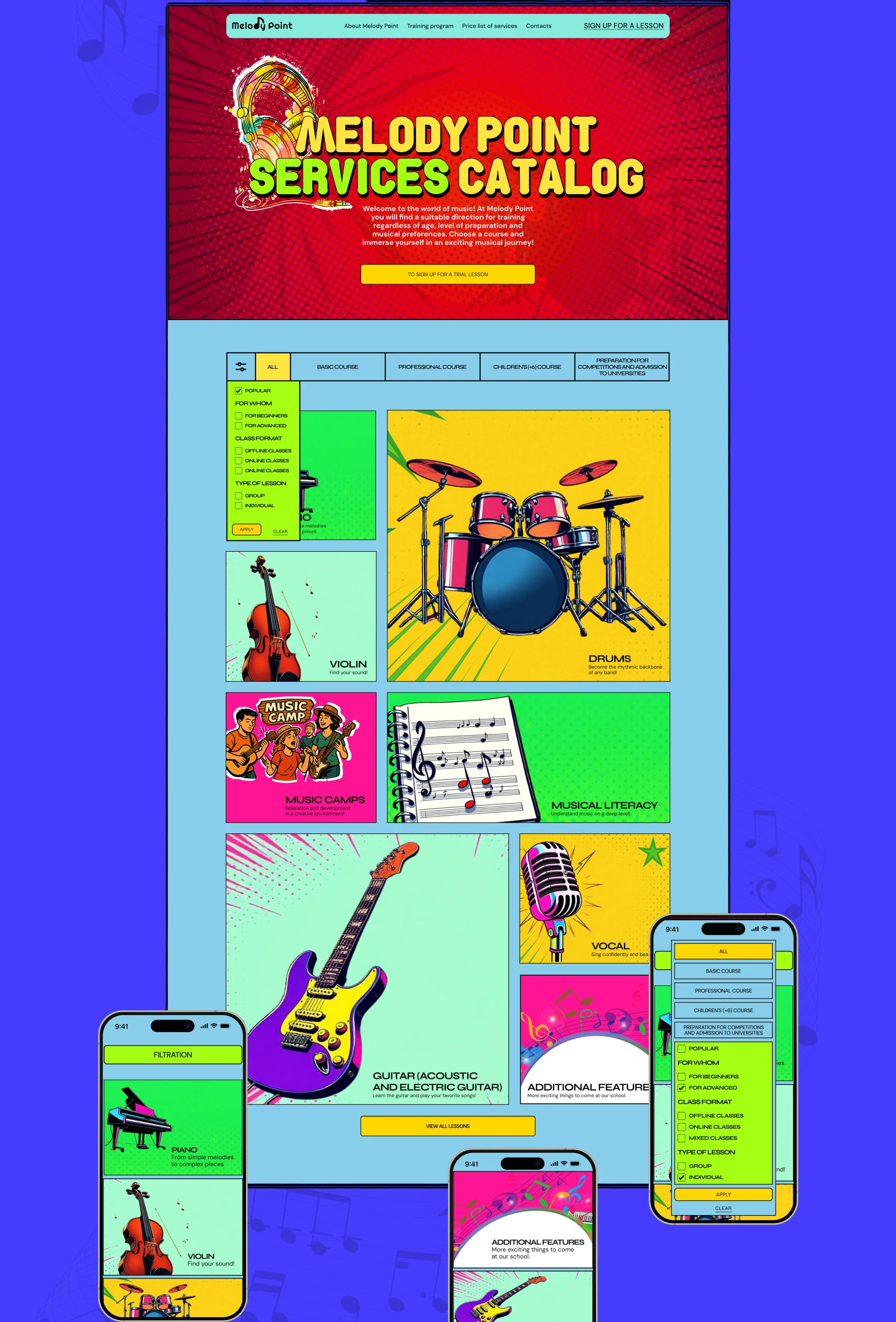 Melody Point | Corporate Website Design — Изображение №6 — Интерфейсы на Dprofile