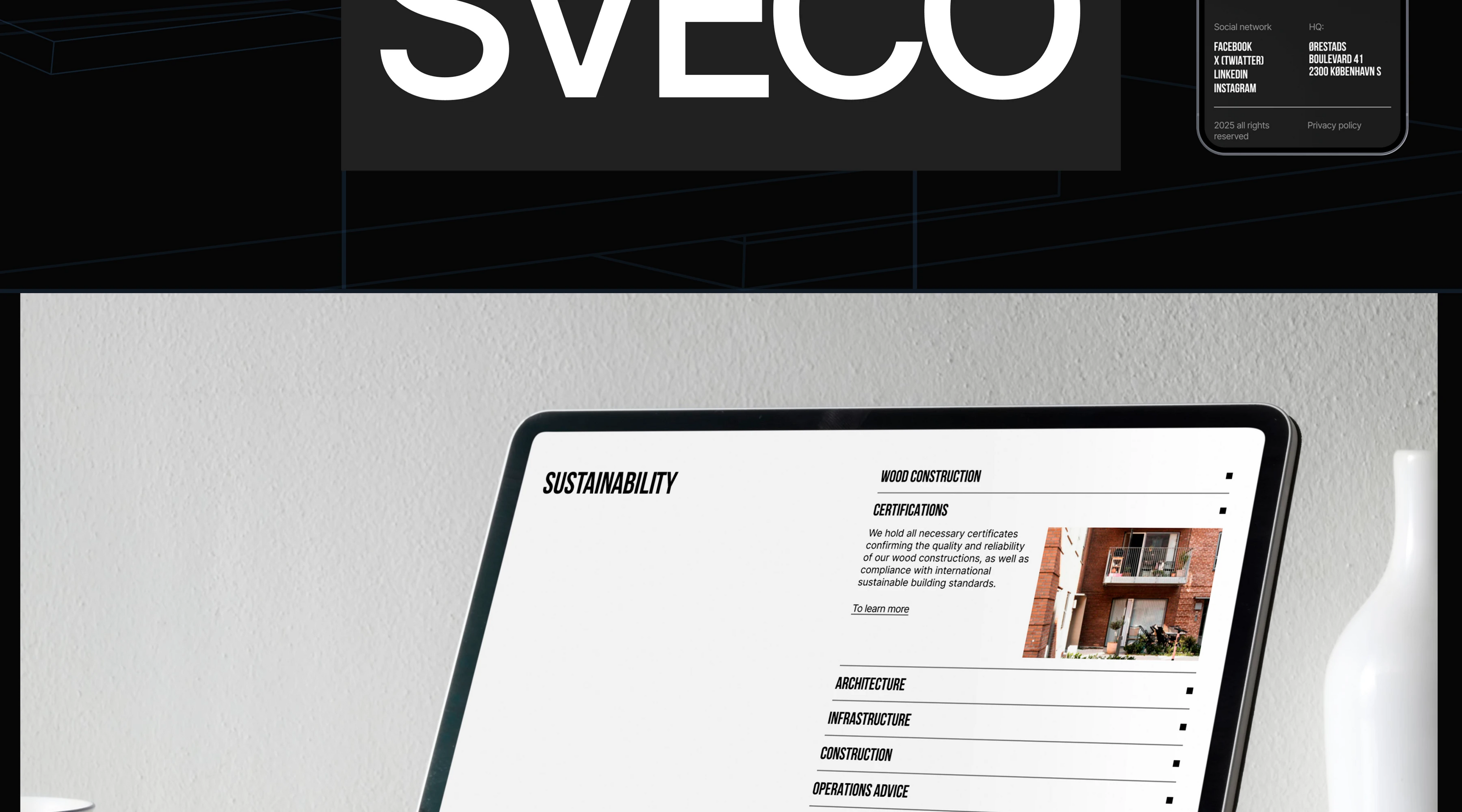 Sceco | Редизайн строительной компании в Дании — Изображение №8 — Интерфейсы на Dprofile
