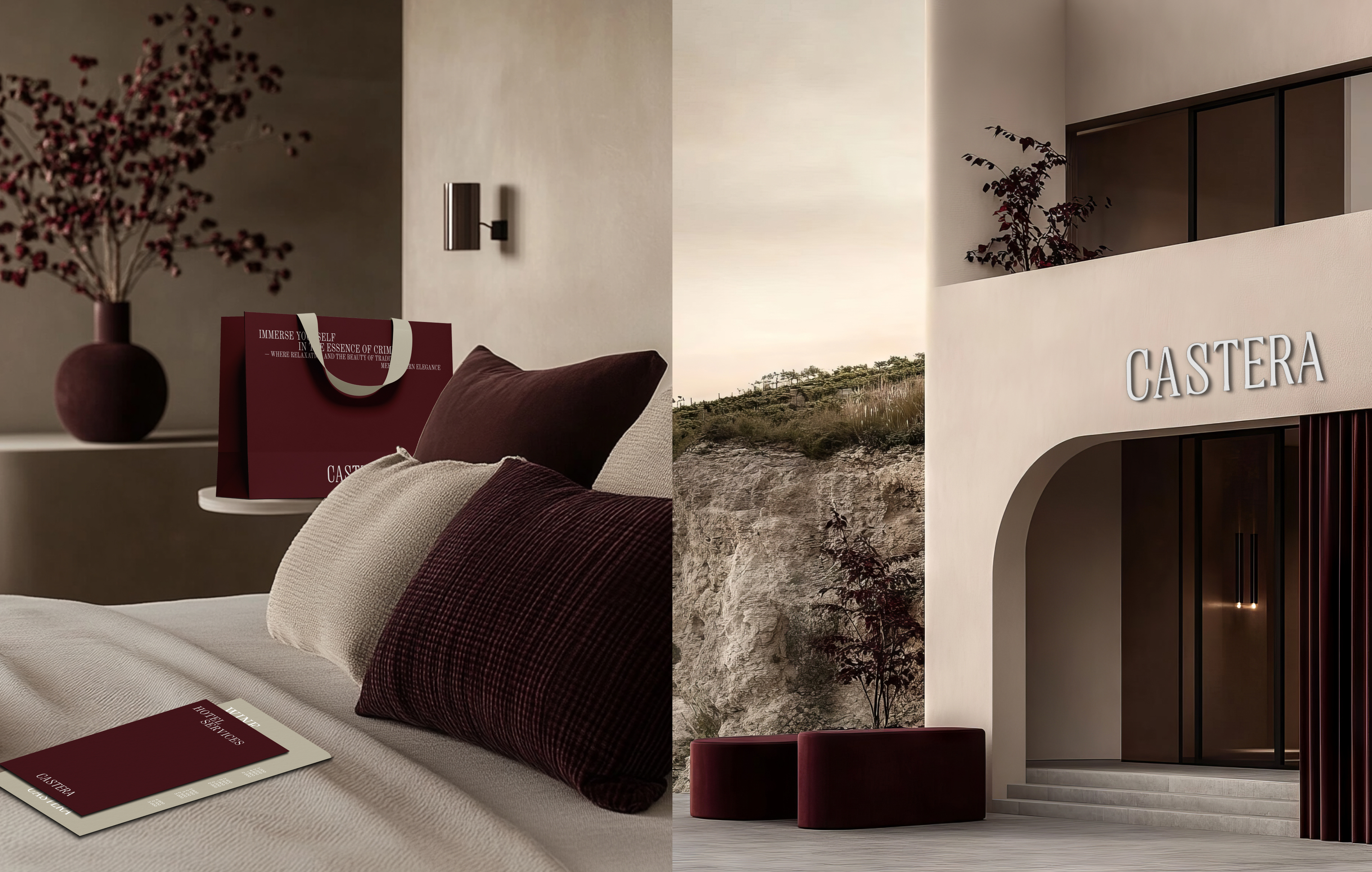 CASTERA|бутик отель, фирменный стиль — Изображение №4 — Брендинг, Графика на Dprofile