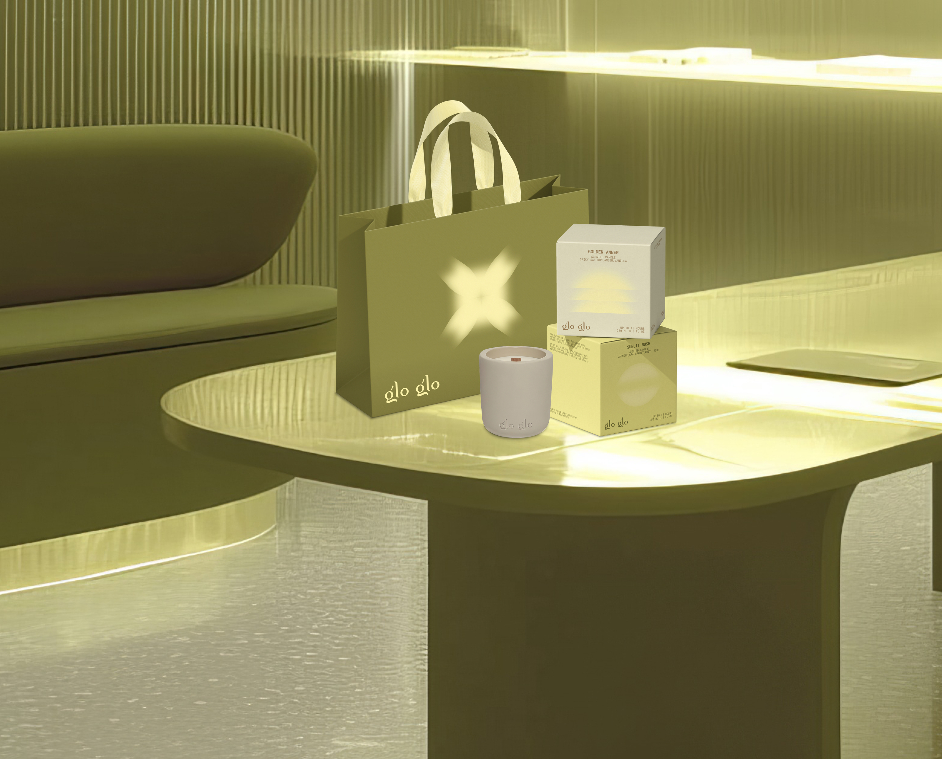 glo glo|бренд свечей, фирменный стиль и упаковка — Изображение №5 — Брендинг, Графика на Dprofile