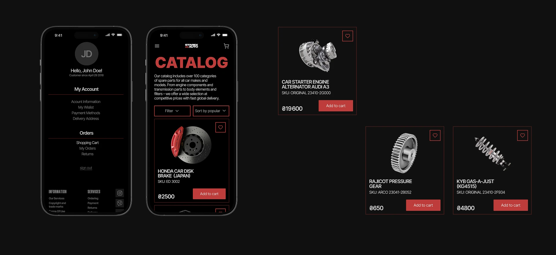 Auto Parts Online Shop | E-commerce — Изображение №12 — Интерфейсы, Брендинг на Dprofile