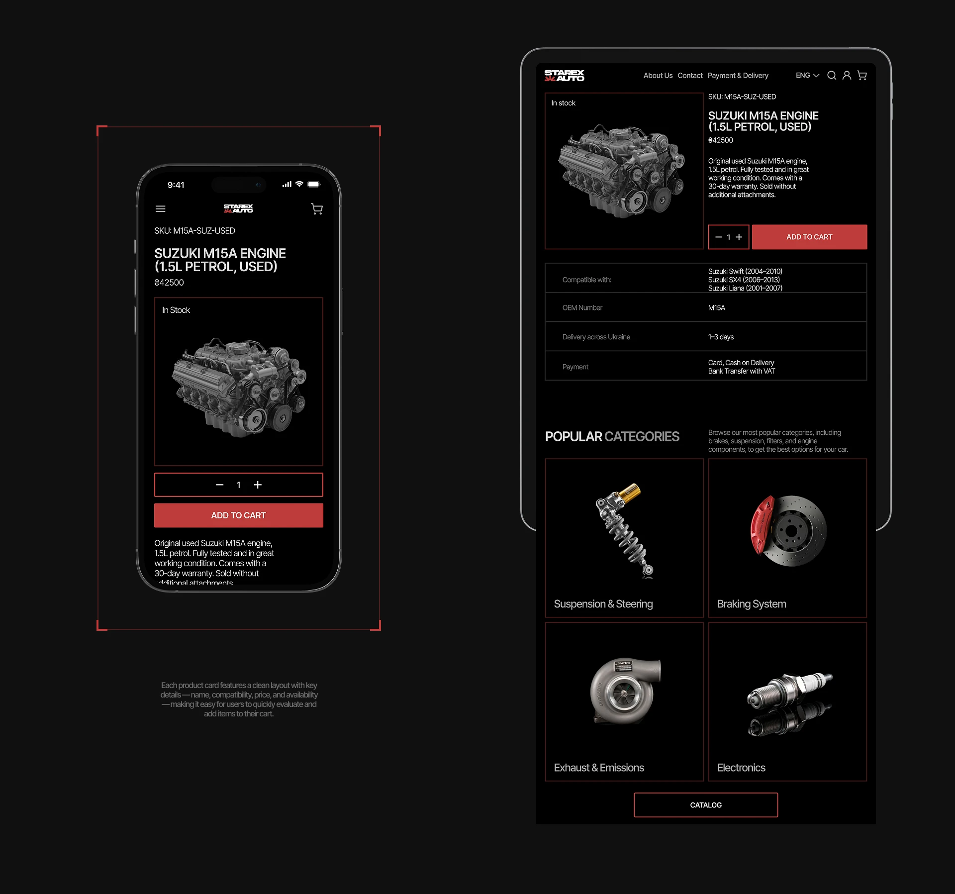 Auto Parts Online Shop | E-commerce — Изображение №14 — Интерфейсы, Брендинг на Dprofile