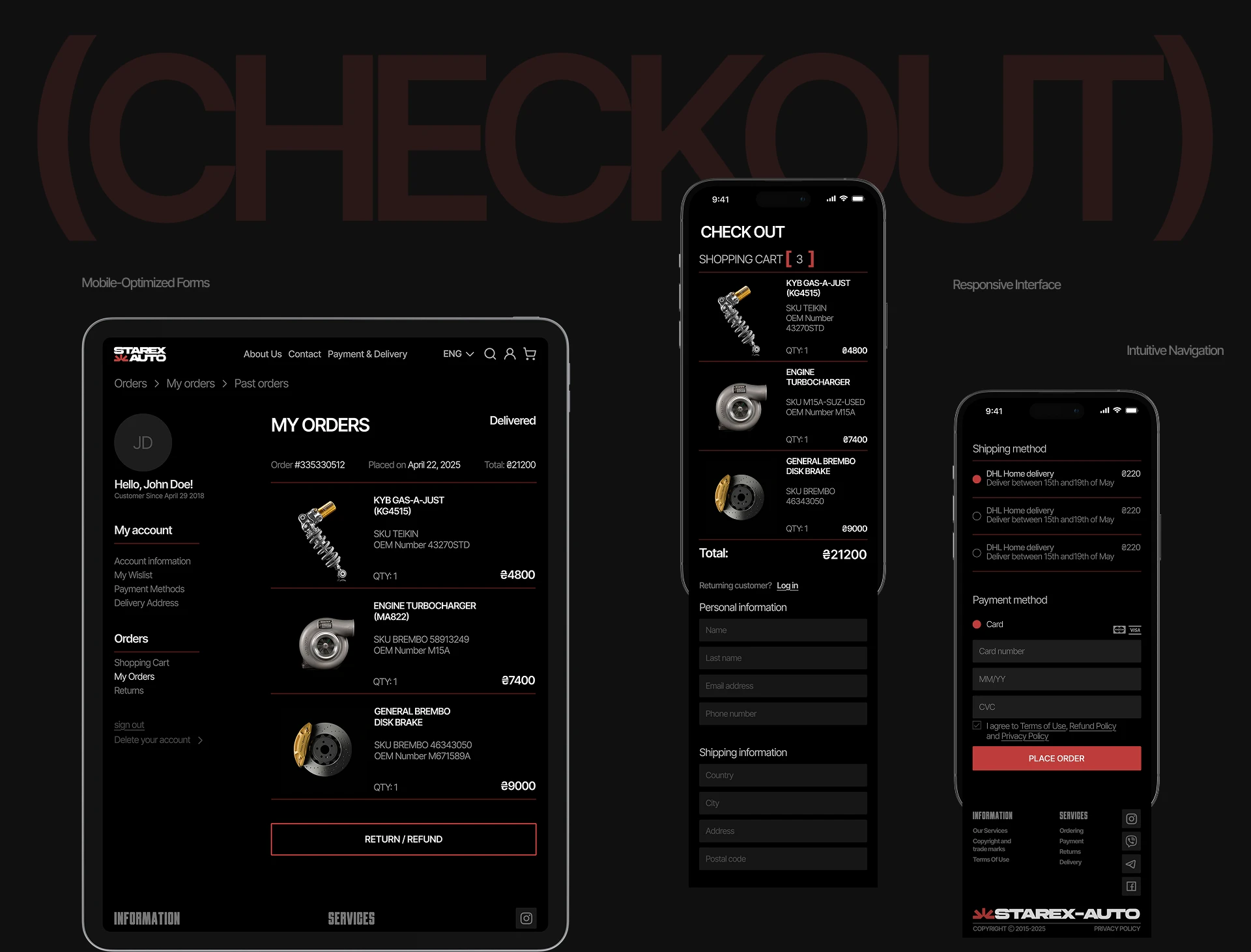 Auto Parts Online Shop | E-commerce — Изображение №16 — Интерфейсы, Брендинг на Dprofile
