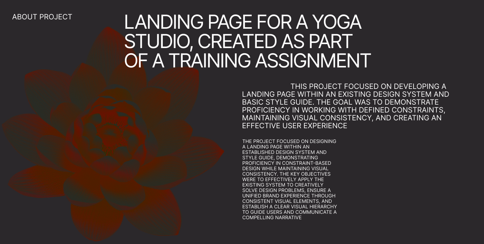 Yoga Lotus: дизайн одностраничного сайта — Изображение №2 — Интерфейсы на Dprofile
