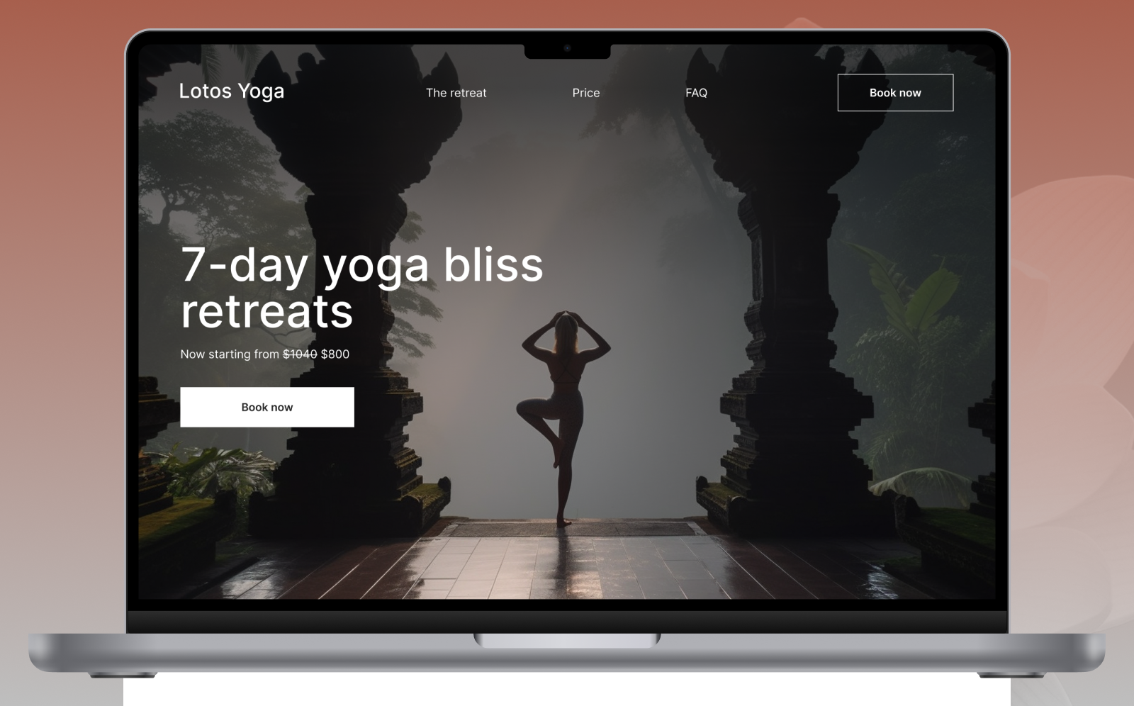 Yoga Lotus: дизайн одностраничного сайта — Изображение №3 — Интерфейсы на Dprofile